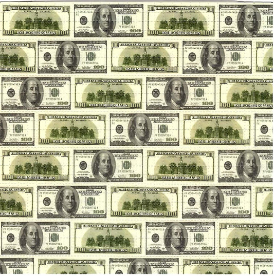 $100 Hundred Dollar Bills LSD blotter art print
