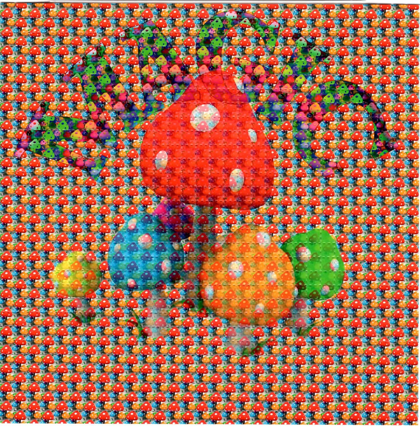 Magic Mushrooms Castle LSD blotter art print