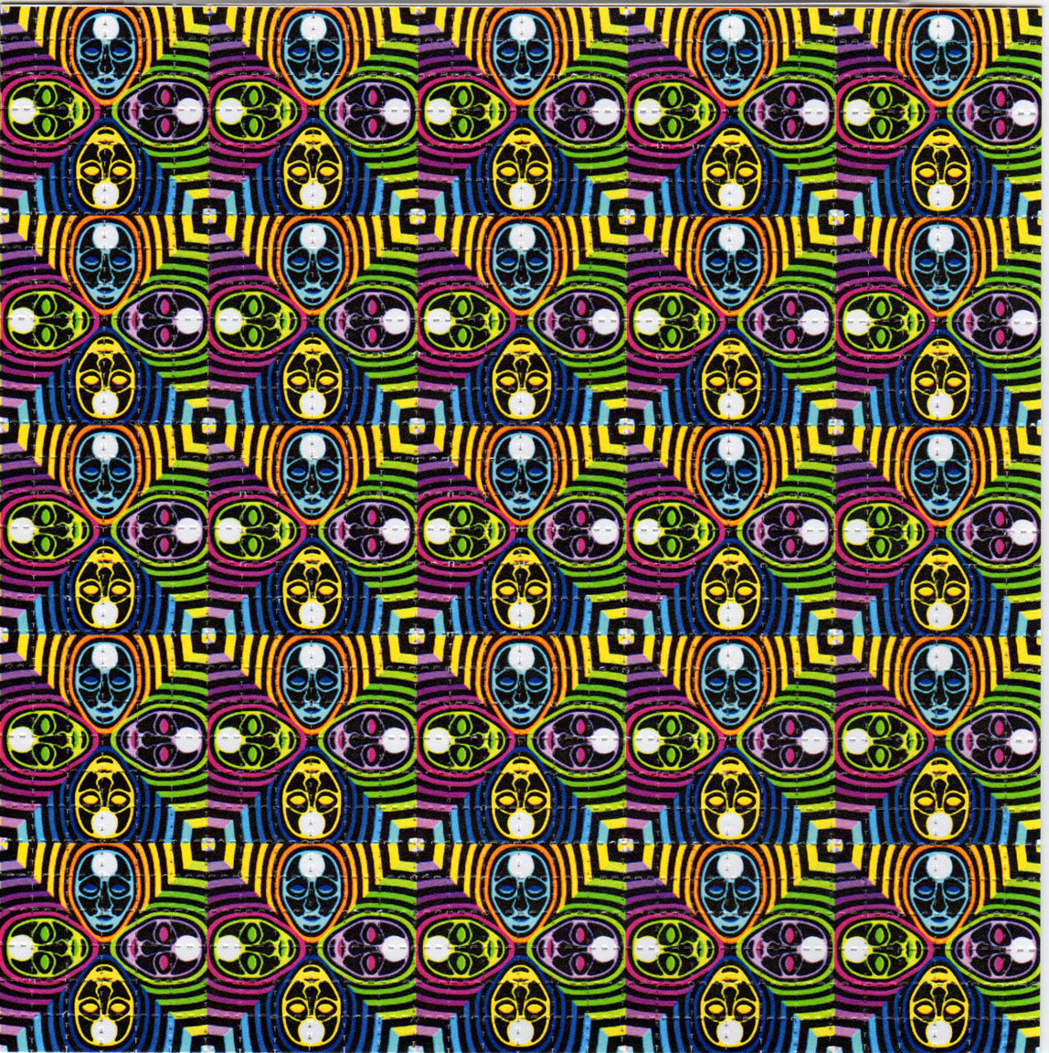 Four Heads Foreheads LSD blotter art print