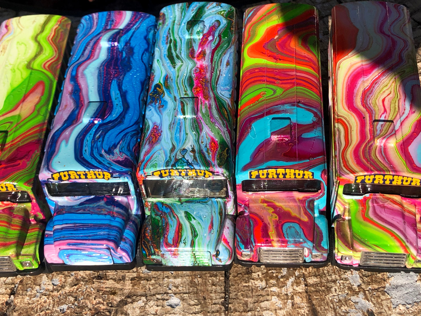 A Little Furthur - Smaller Hand Painted Dye Cast Toy Bus