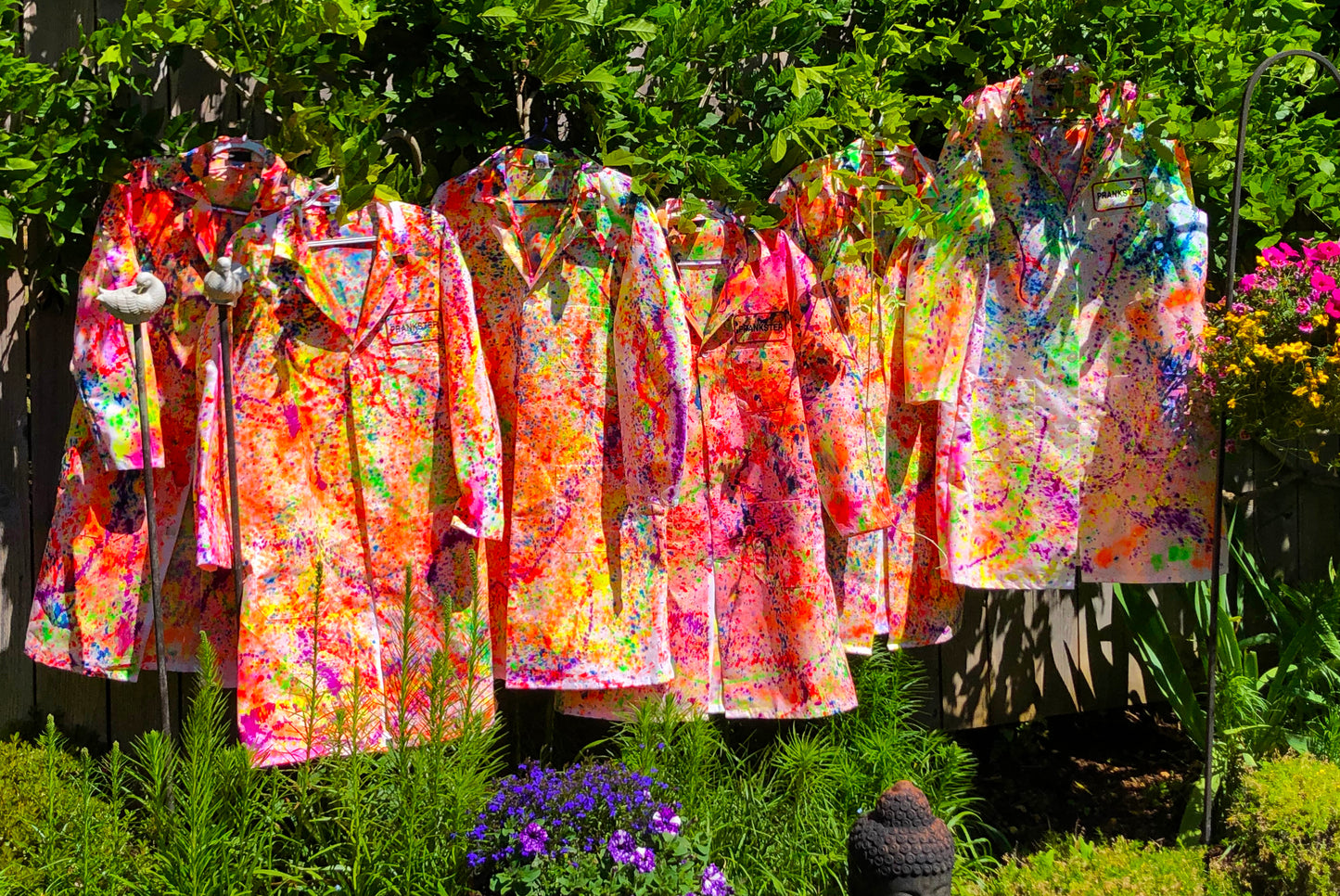 Large Mad Chemist Merry Prankster Hand Painted Lab Coat (No PRANKSTER Name tag)