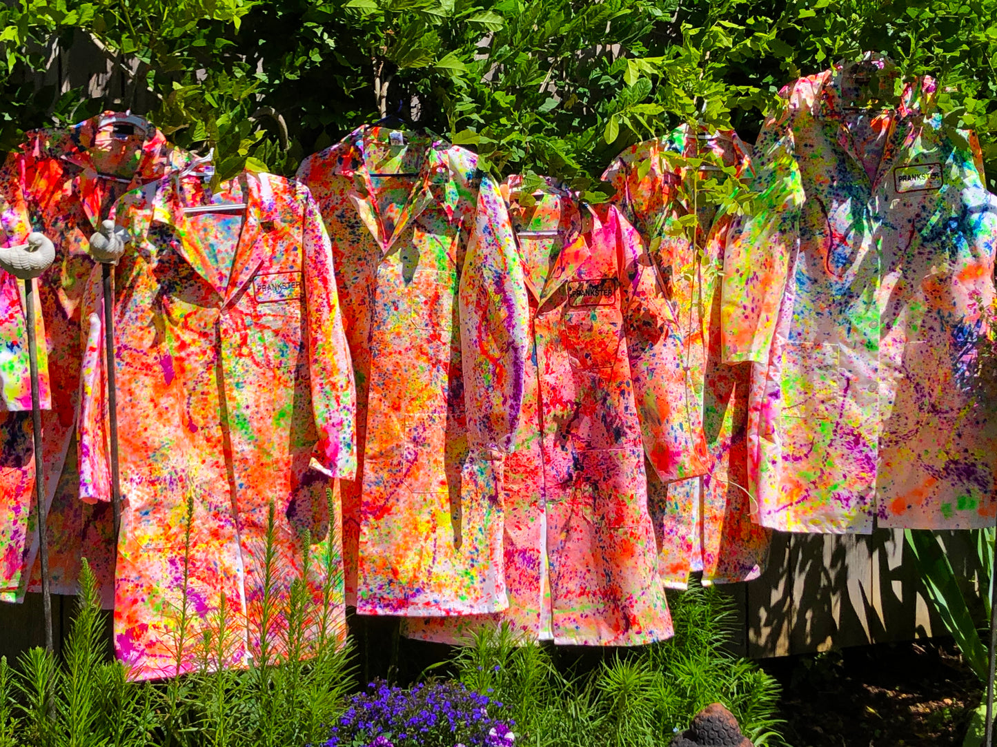 Large Mad Chemist Merry Prankster Hand Painted Lab Coat (No PRANKSTER Name tag)