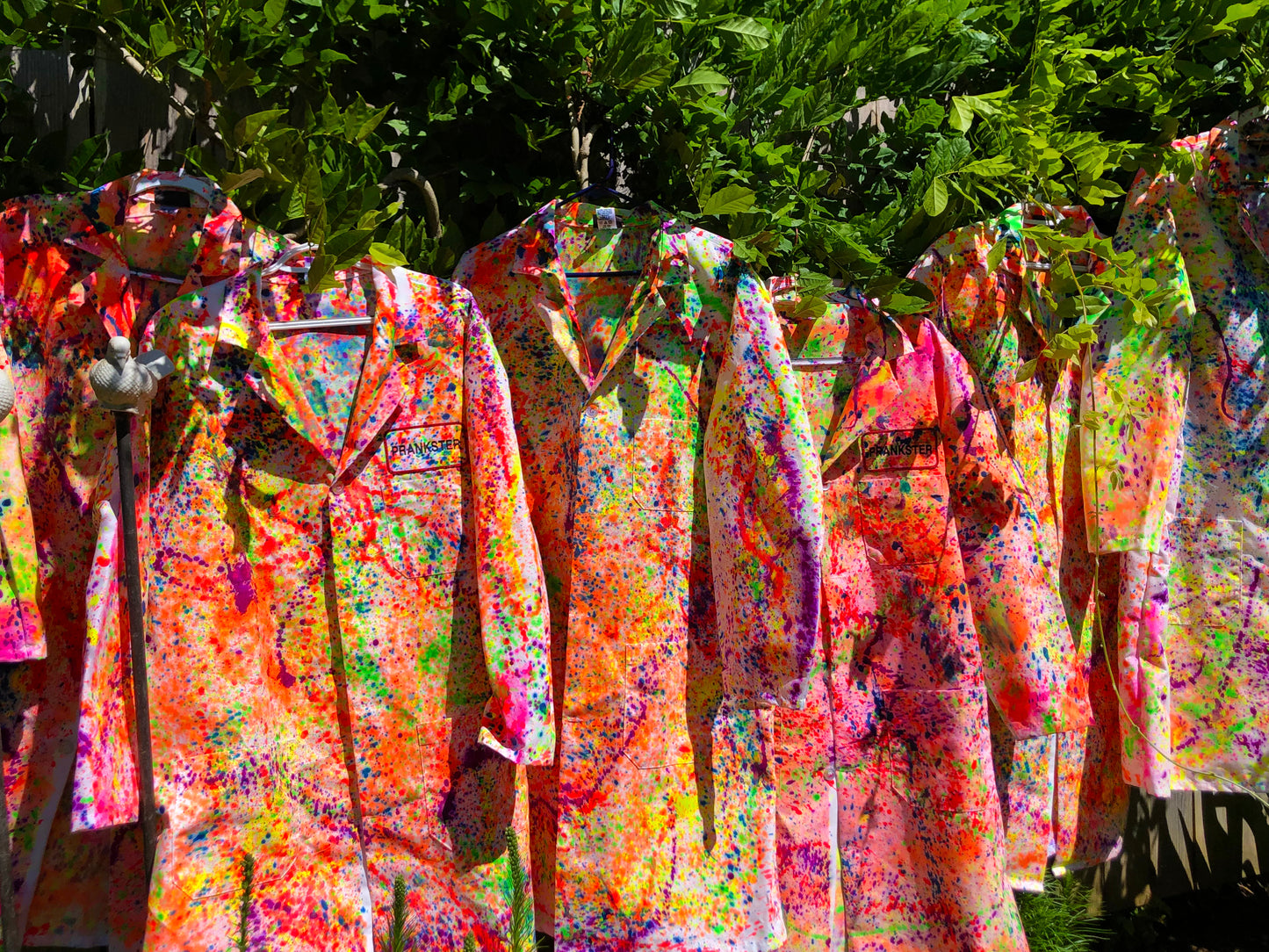 Large Mad Chemist Merry Prankster Hand Painted Lab Coat (No PRANKSTER Name tag)