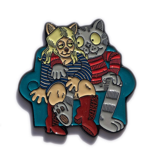 Frisky Fritz Cuddle Kitty Pin