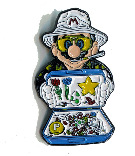 Mario Hunter S Thompson Case of Power-Ups Pin