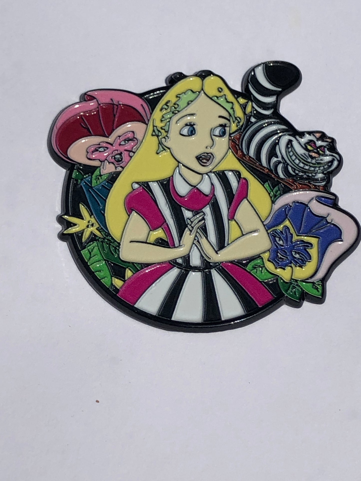 Alice with Pansies Pin