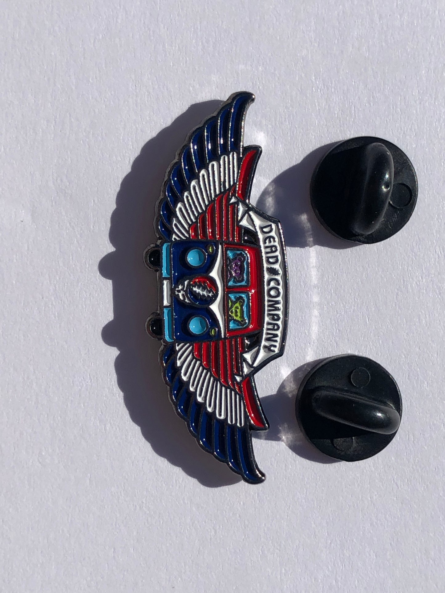 Dead and VW Bus Wings Company Pin