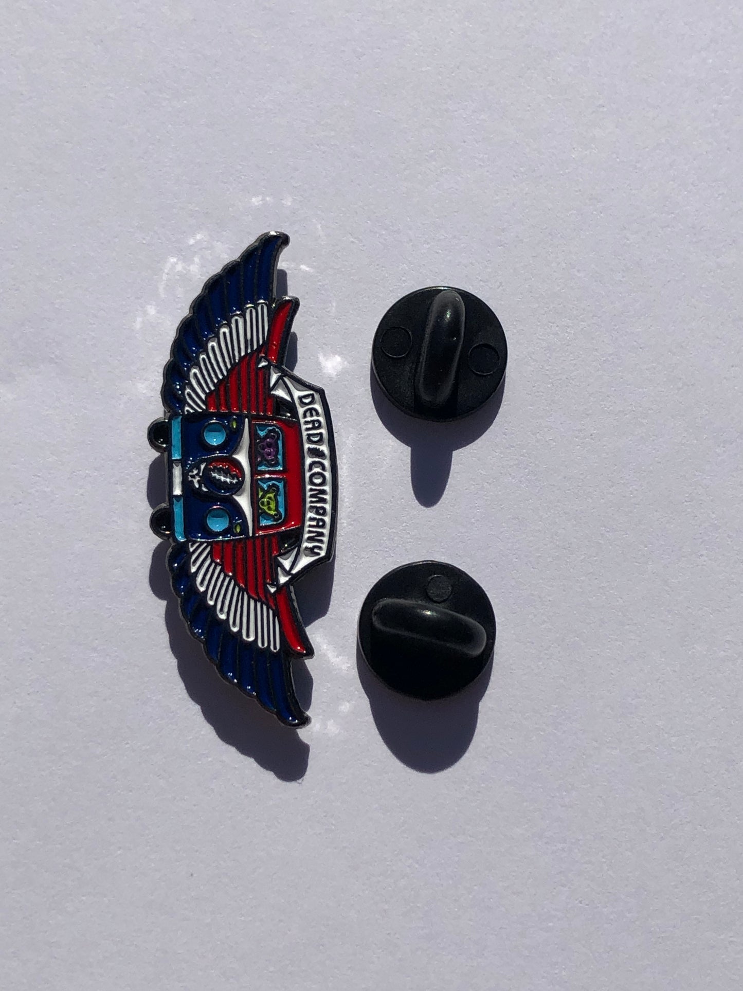 Dead and VW Bus Wings Company Pin