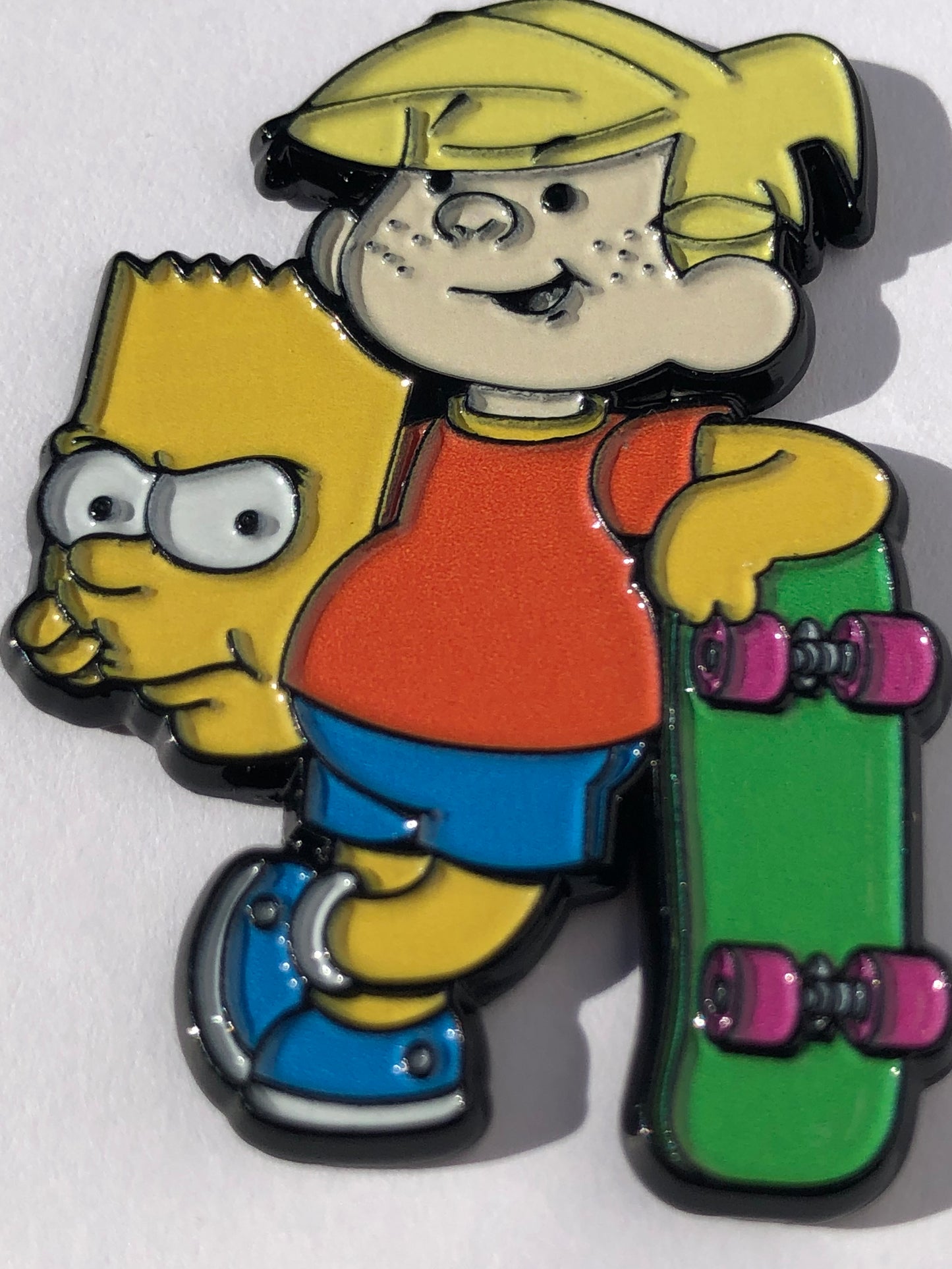 Bart Dennis The Menace Skate Pin