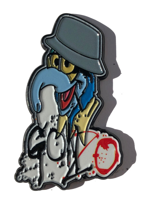 Steadman Gonzo HST Hunter Thompson Fear & Loathing Hat/Lapel Pin