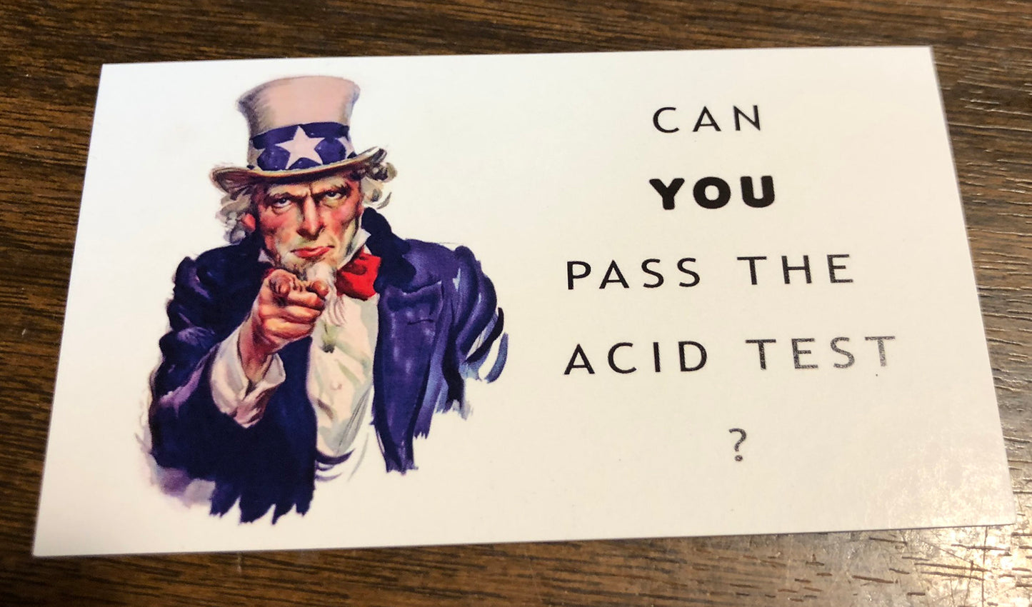 ORIGINAL vintage 1965-66 Acid Test, Merry Prankster (Intrepid Trips) ID Card