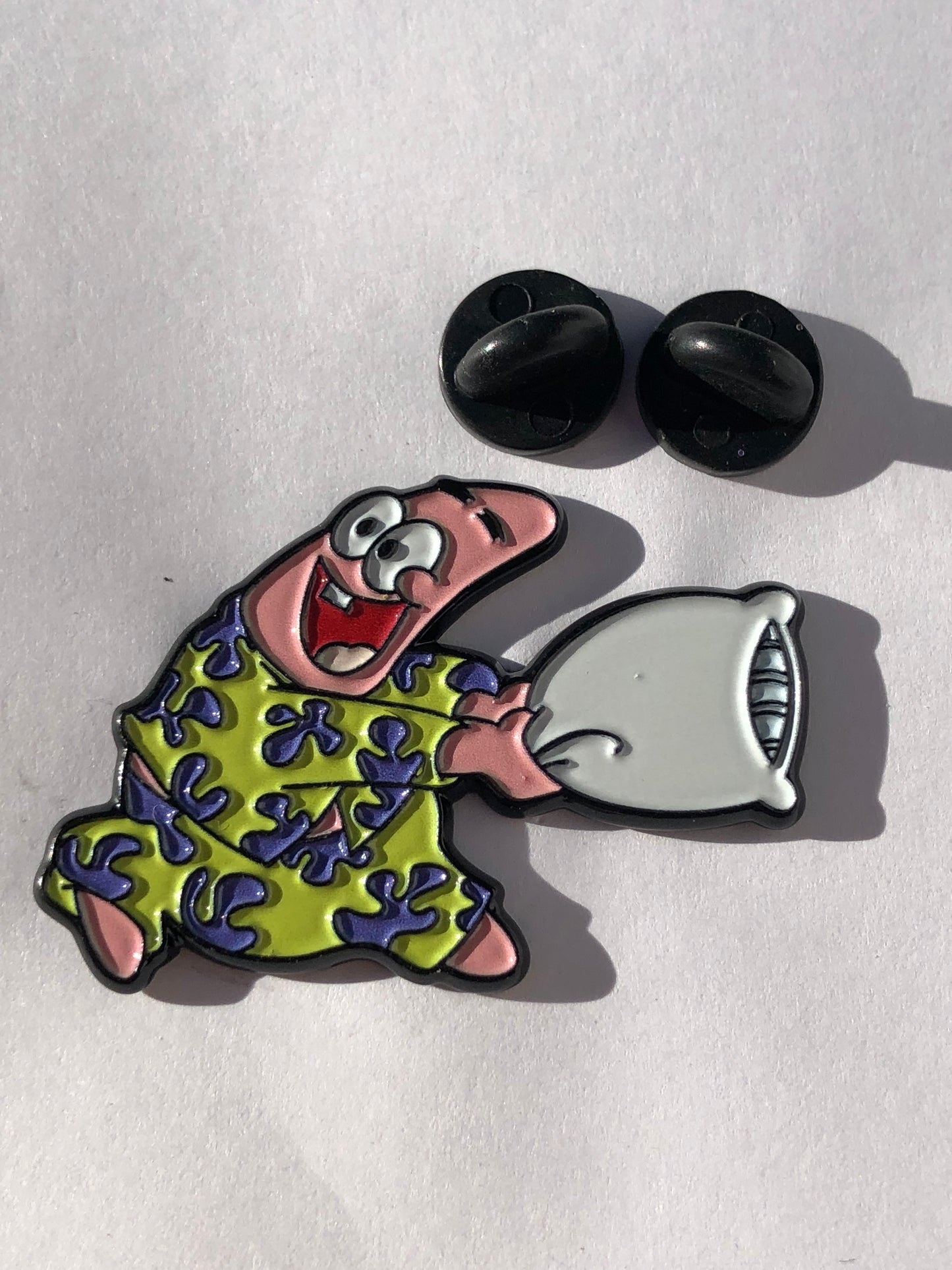 Patrick Pillow Fight Pin