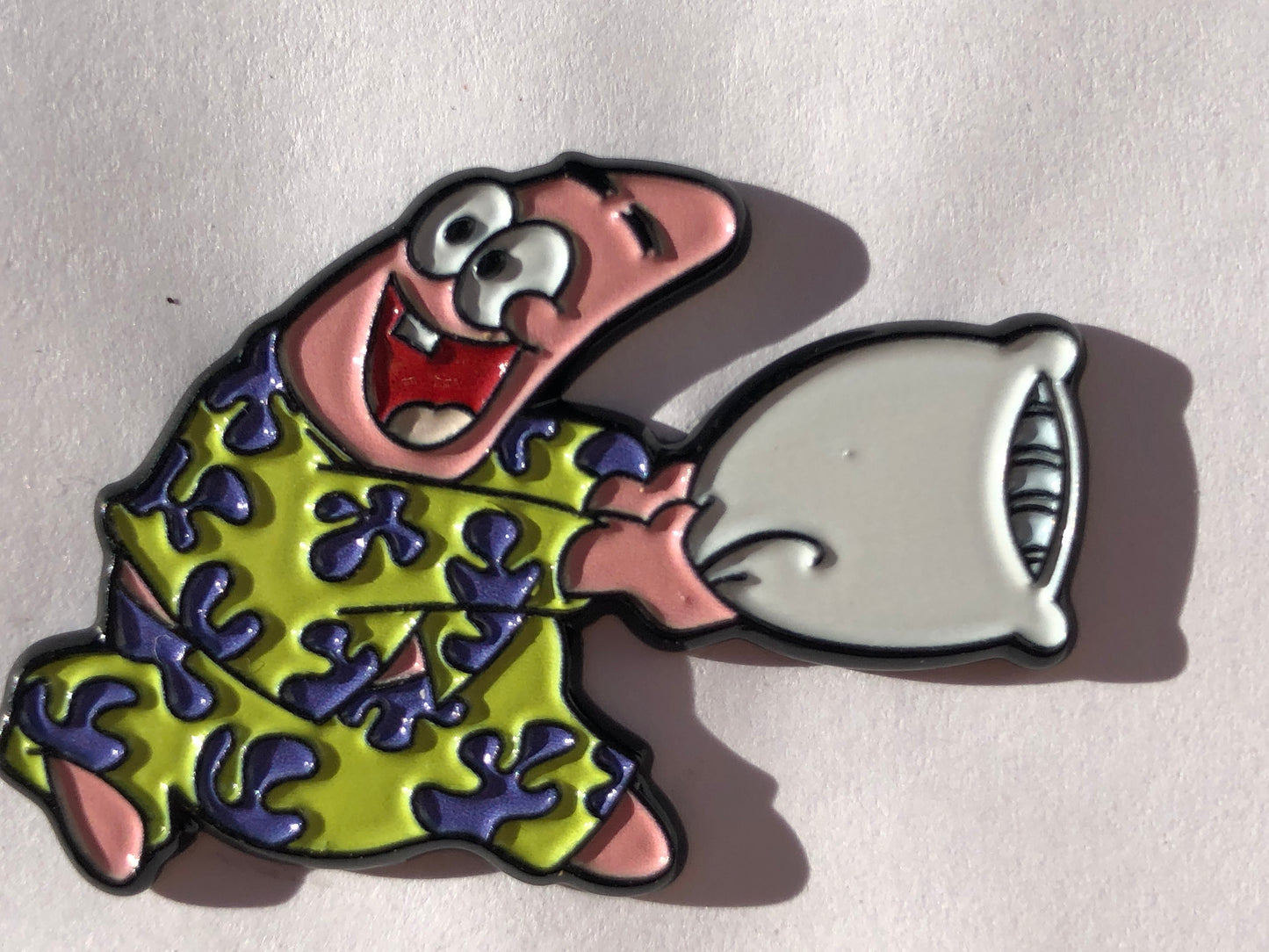 Patrick Pillow Fight Pin