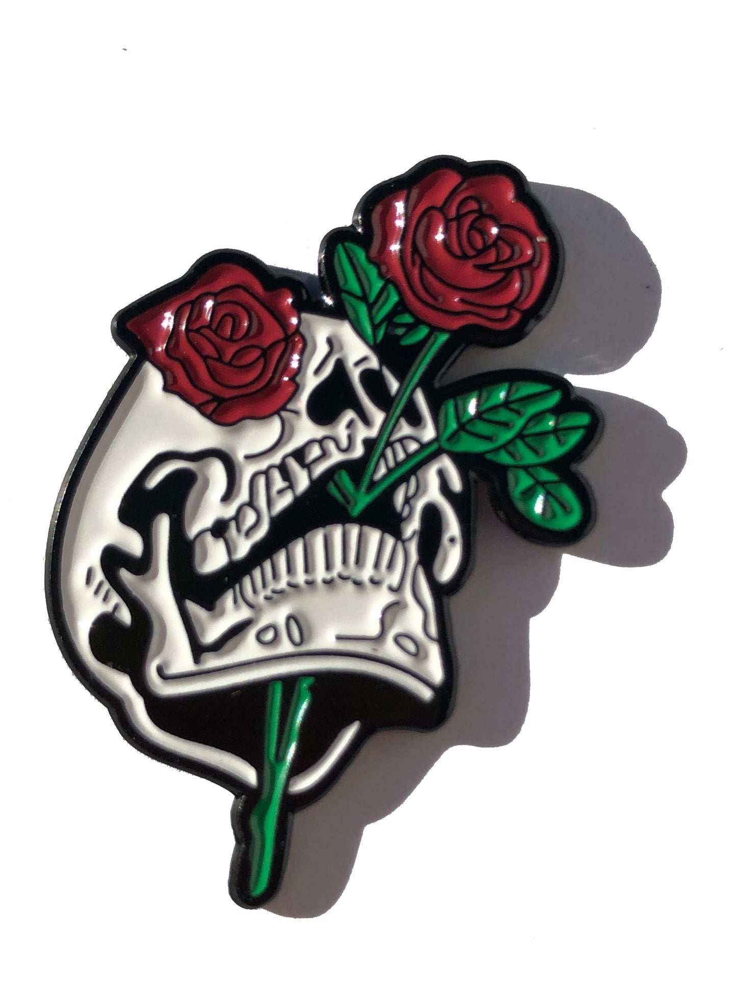 Grateful Skull and Roses Pin