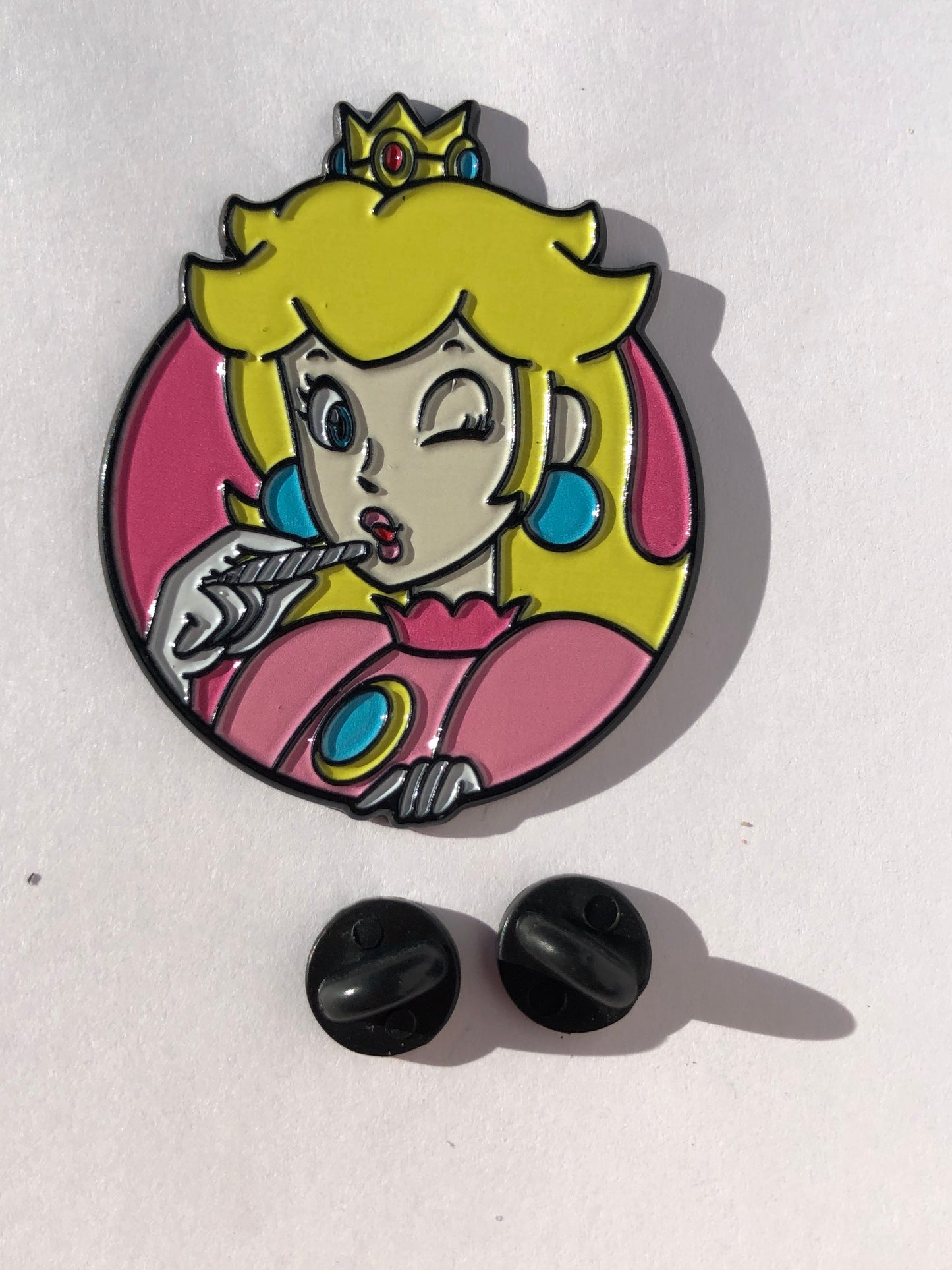 Princess Peach Smokes a Joint Pin