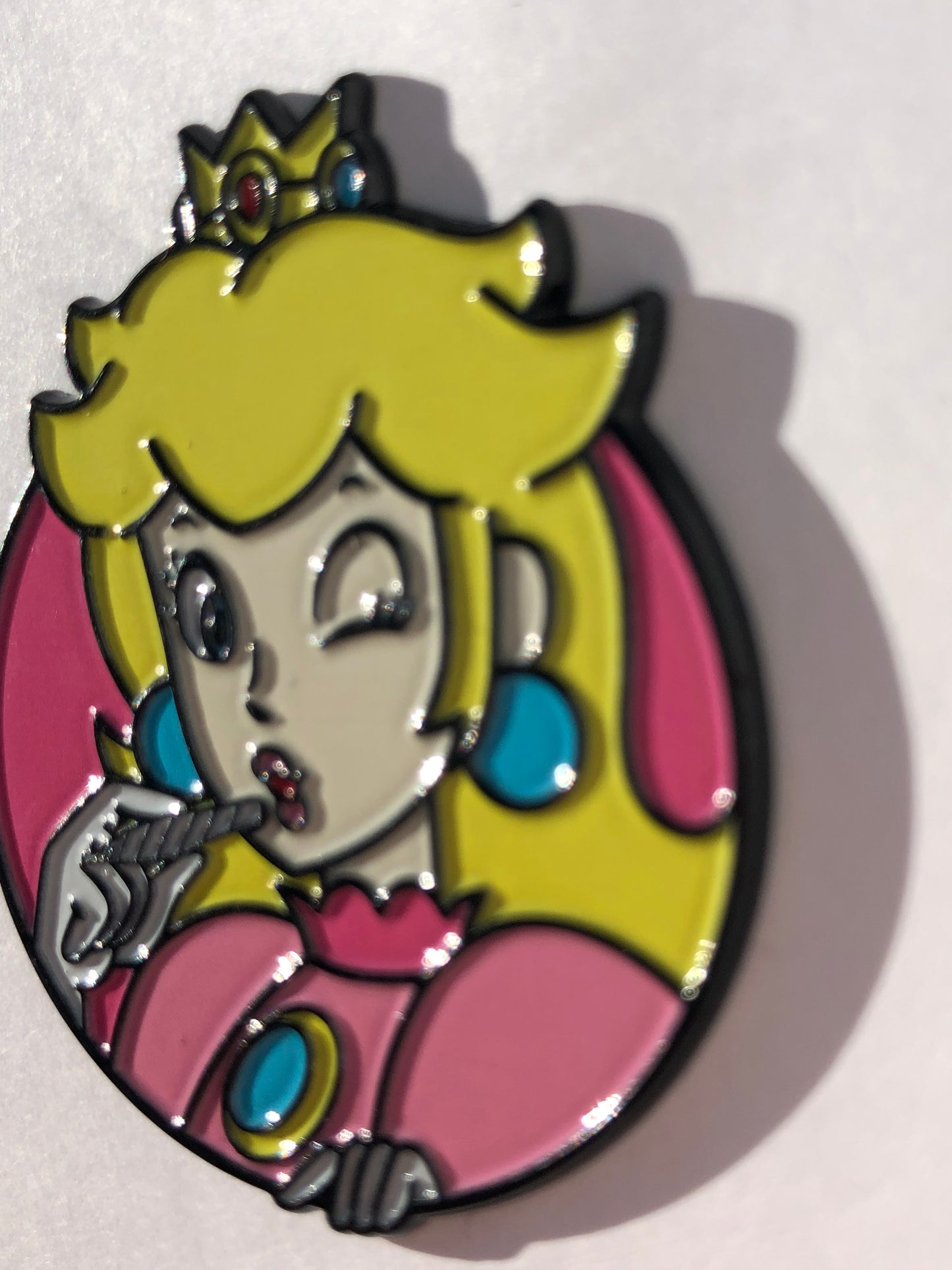 Princess Peach Smokes a Joint Pin