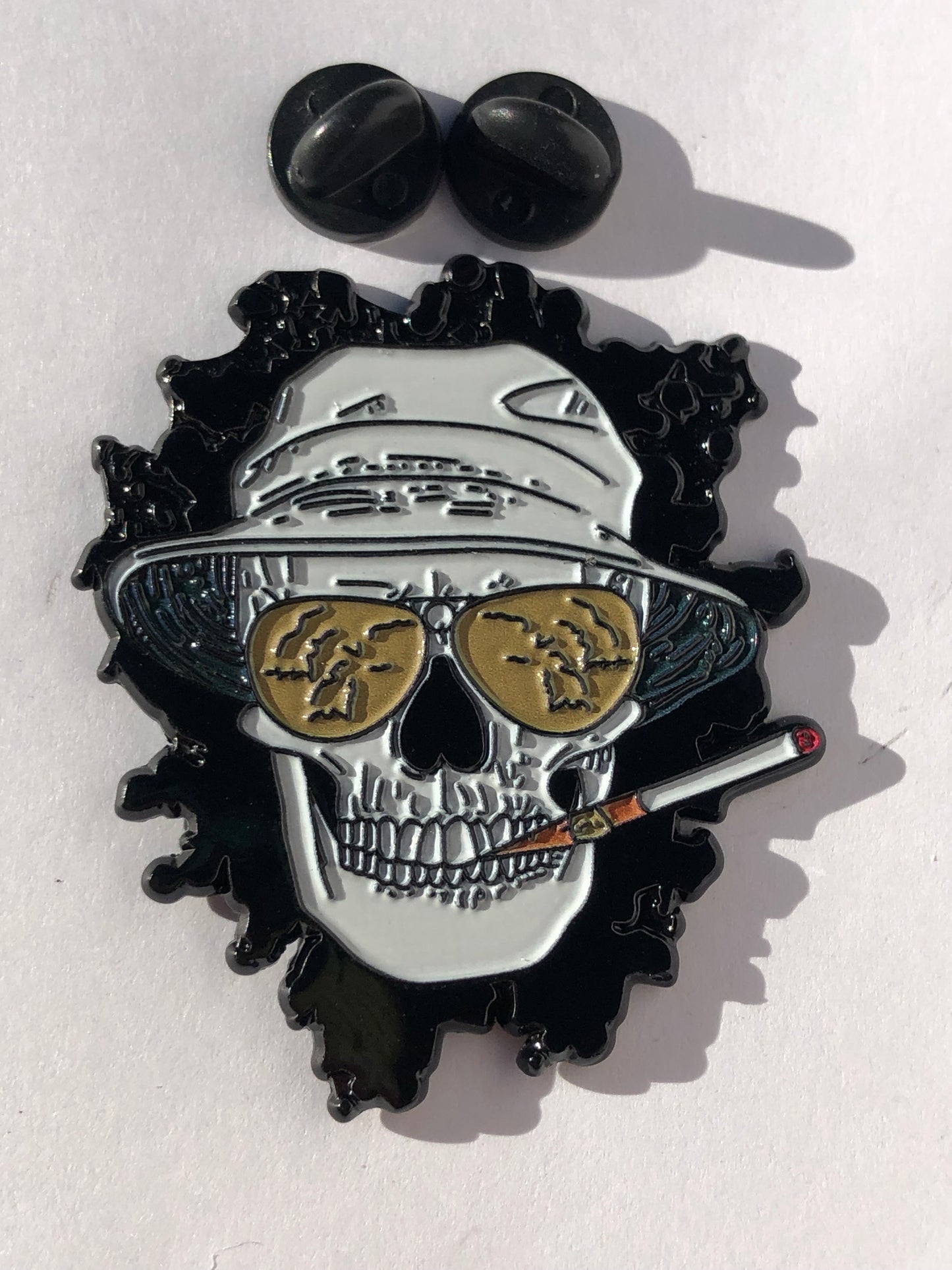 Hunter Thompson Skull Pin