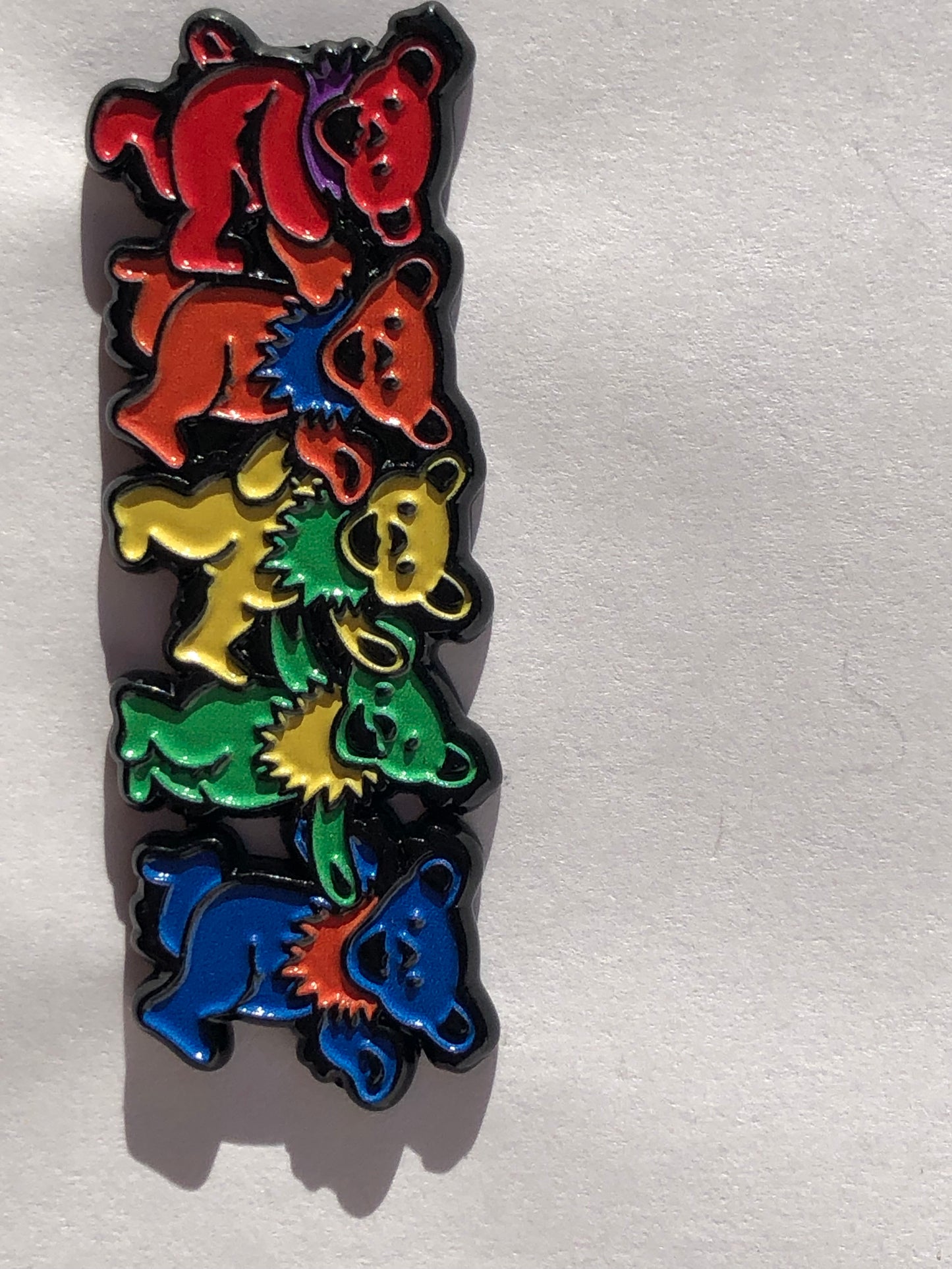 Grateful Marching Bears in Row Pin