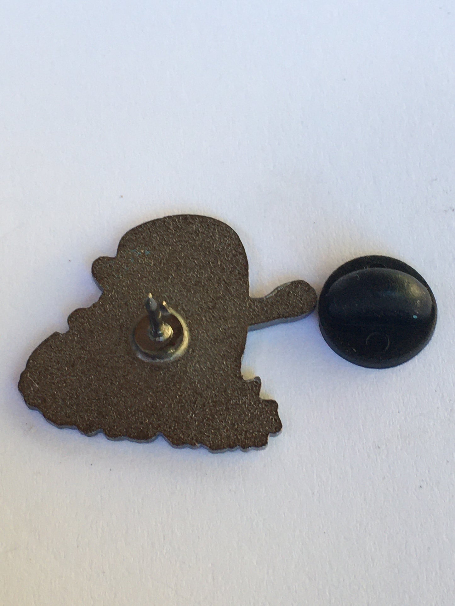 Red Monster Eats Shrooms Pin