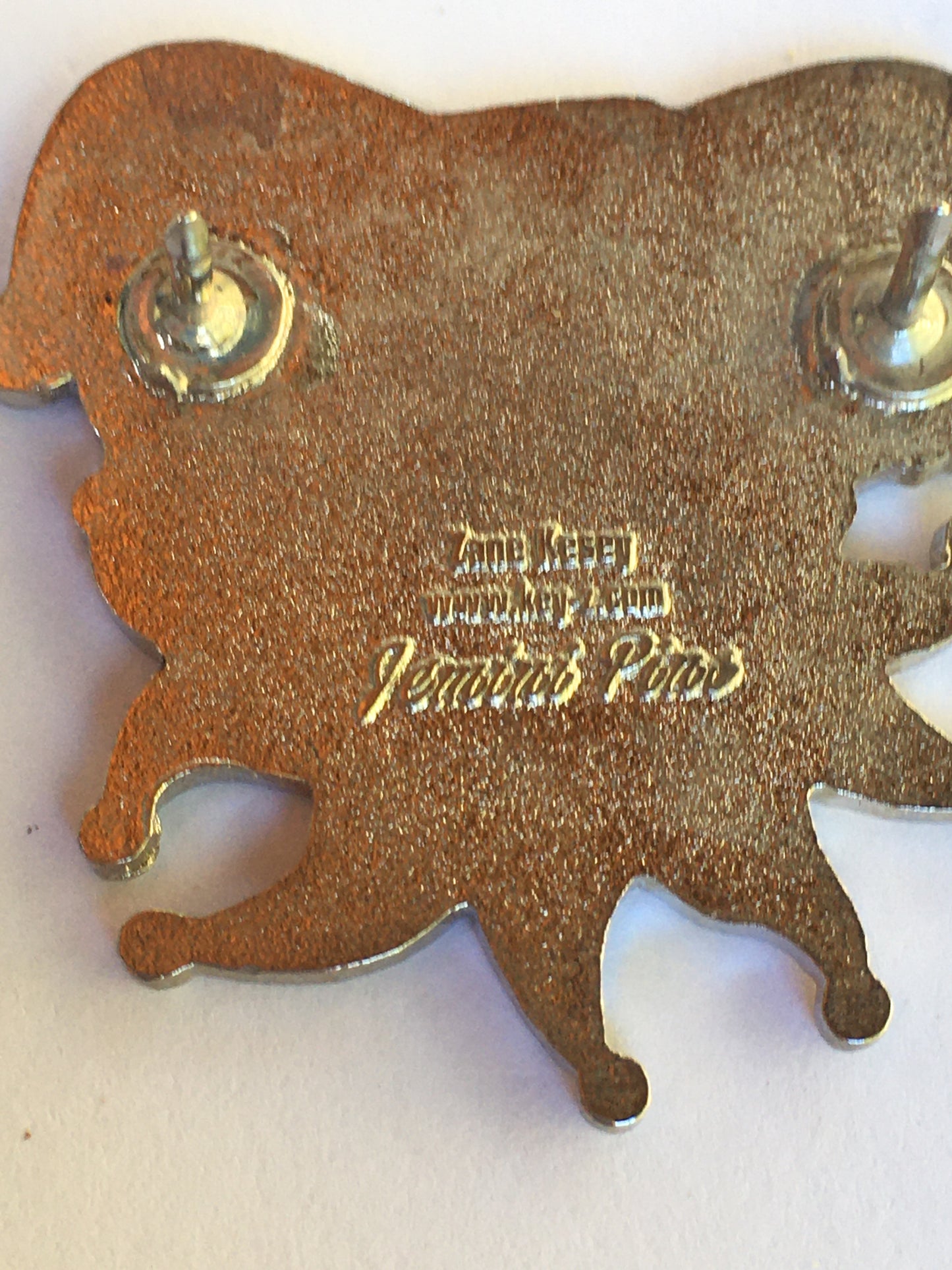 Prankster Marching Bear Harlequin Head Pin