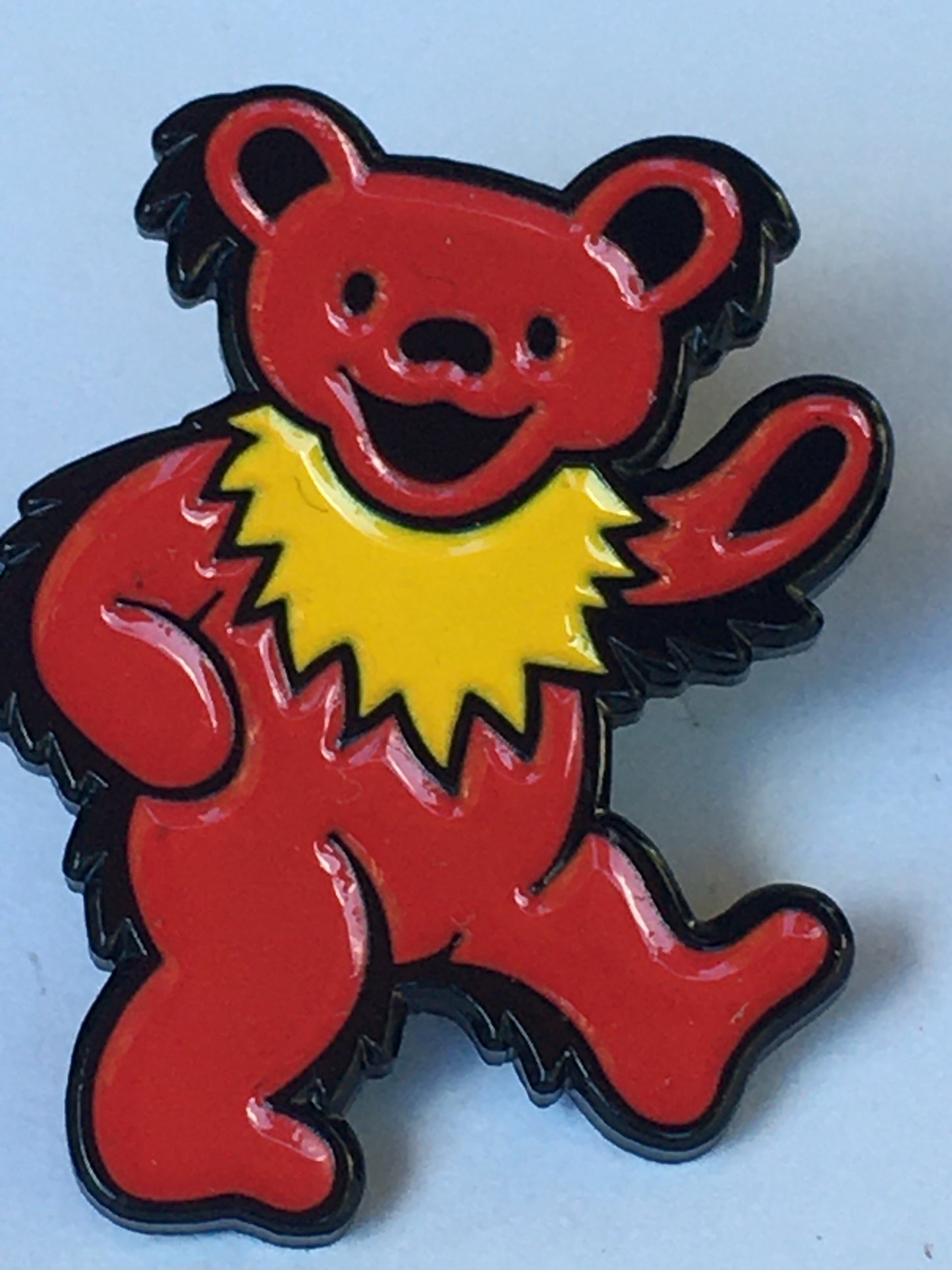 Red Marching Bear Pin