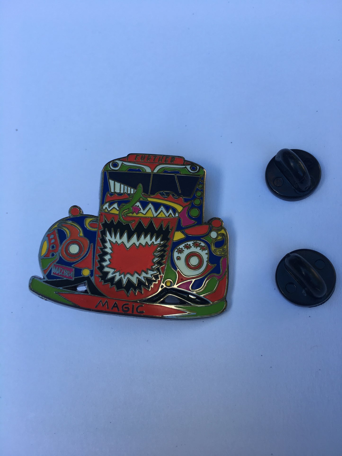 Original Furthur Bus Ken Kesey Merry Pranksters Pin