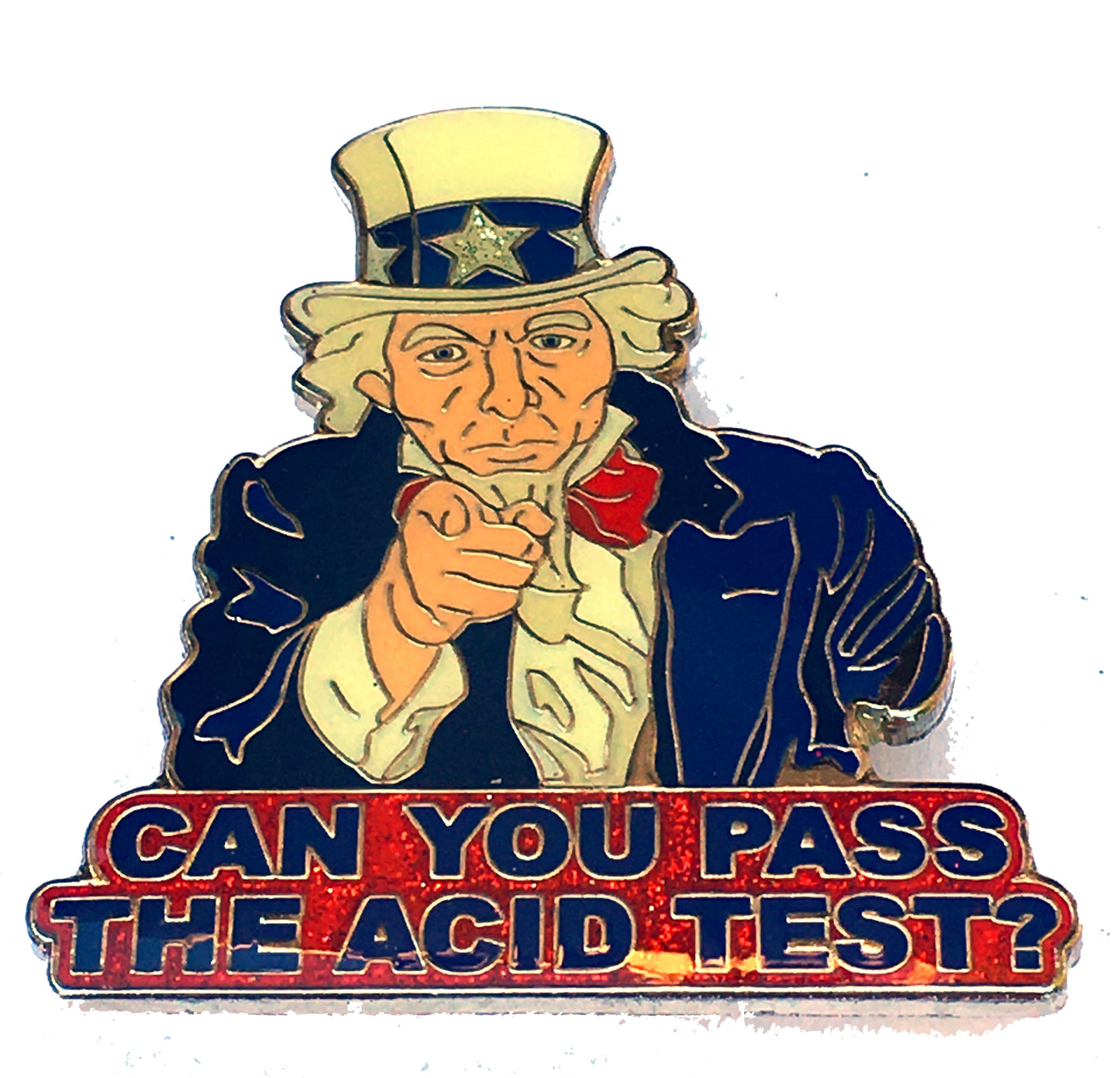 Can You Pass The Acid Test Uncle Sam Merry Pranksters Pin