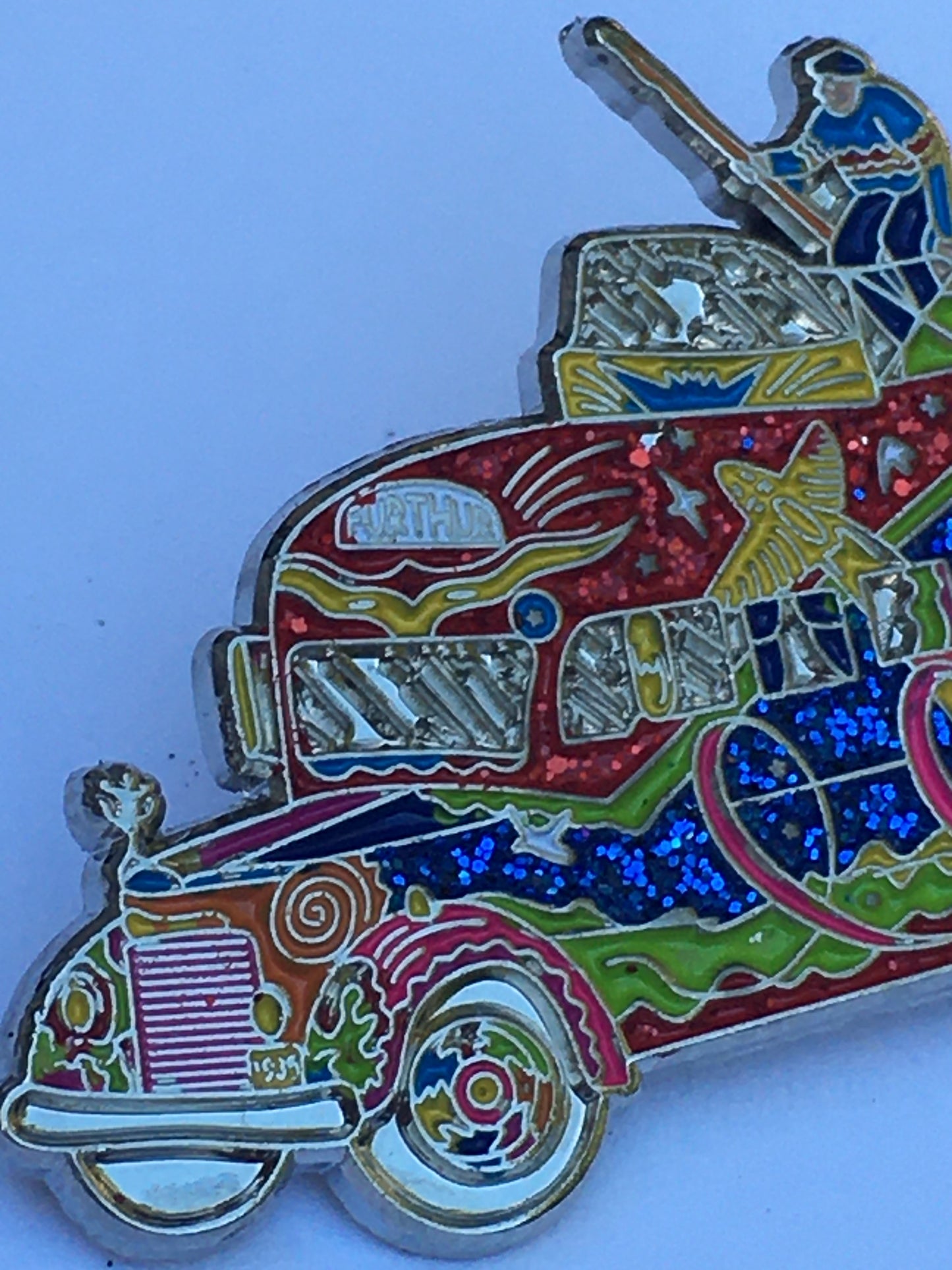 Furthur Bus Kesey & Merry Pranksters on Top Pin