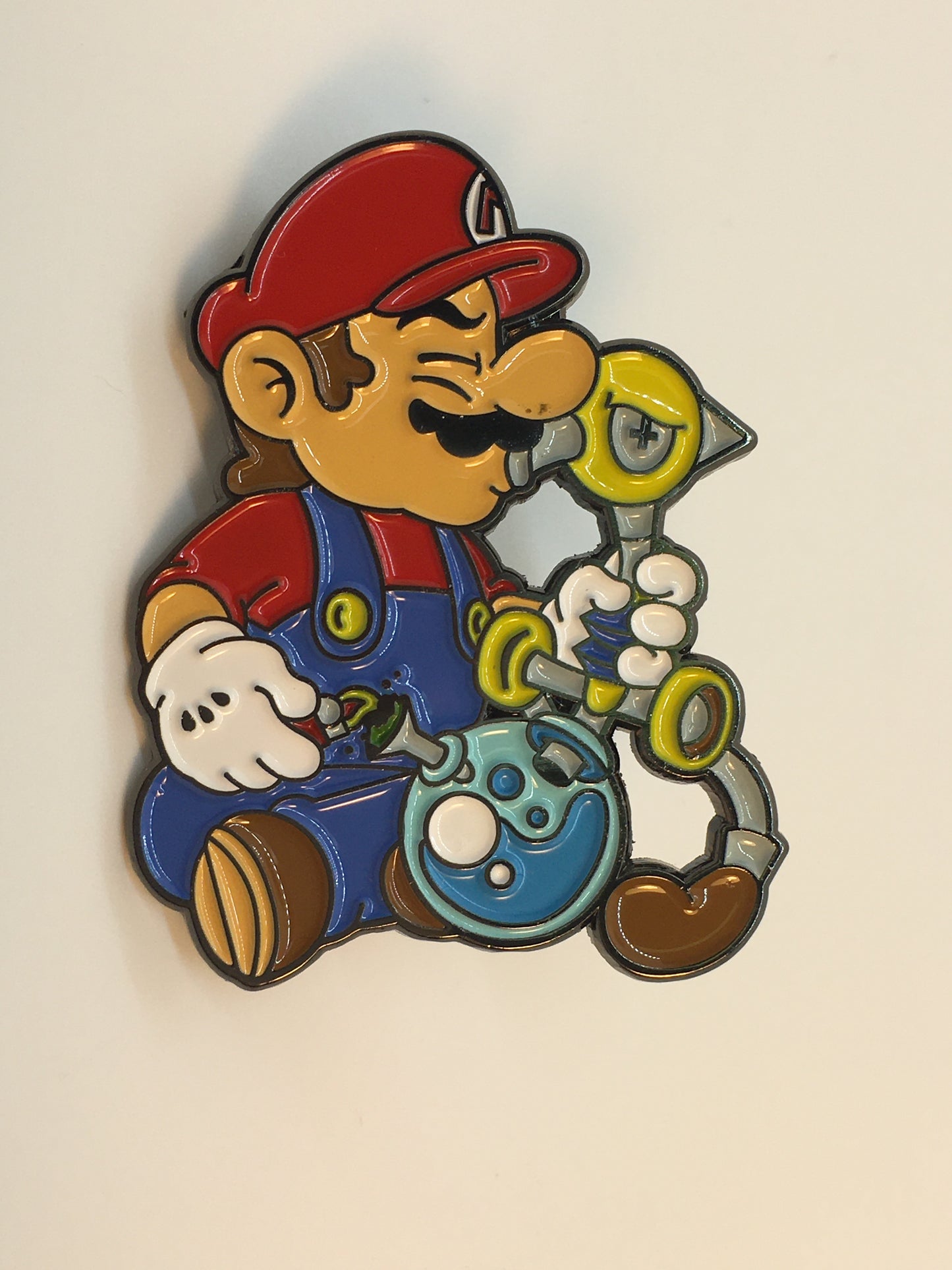 Mario Smokes Bong Pin