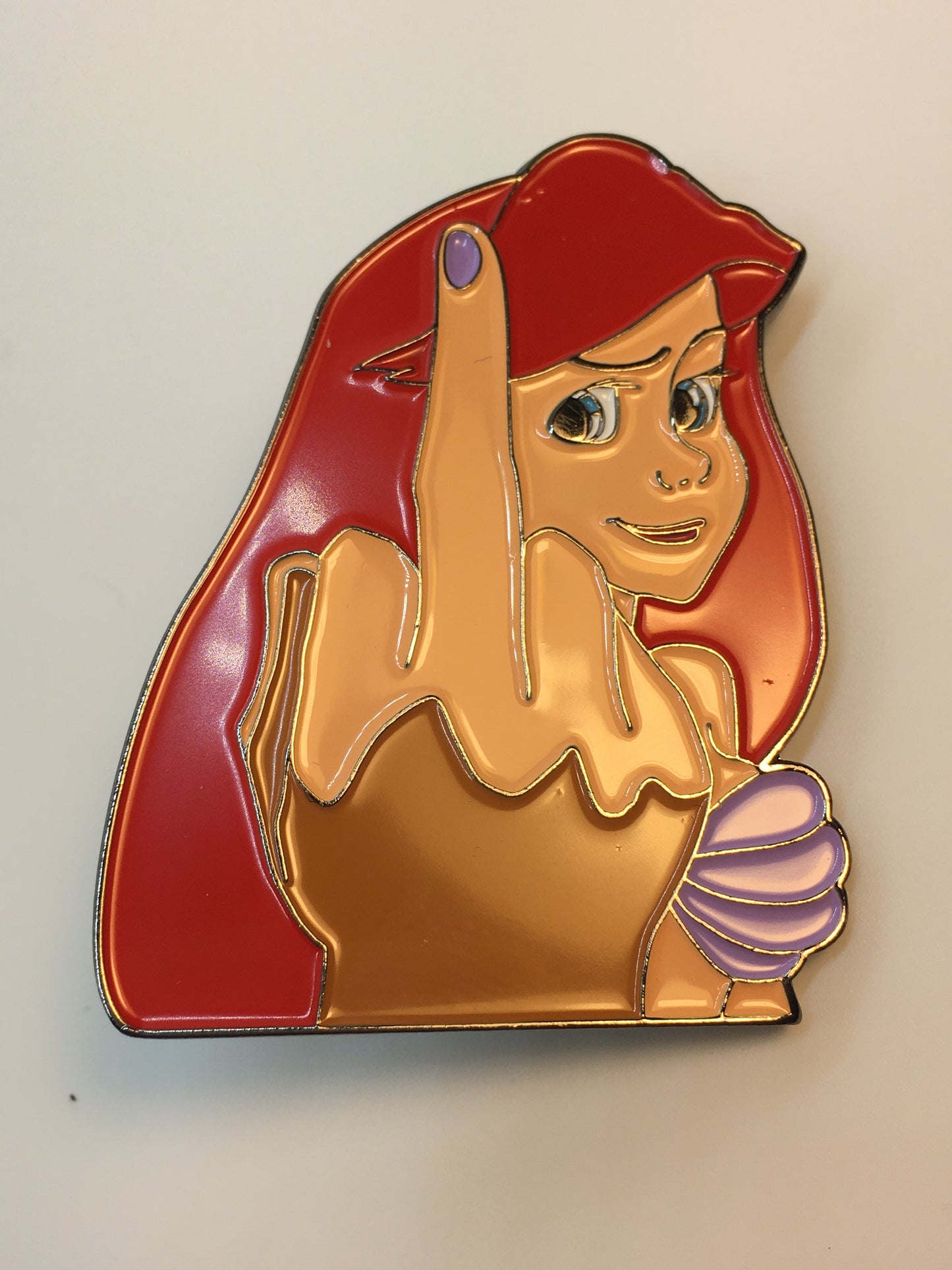 Ariel Flipping Bird Pin