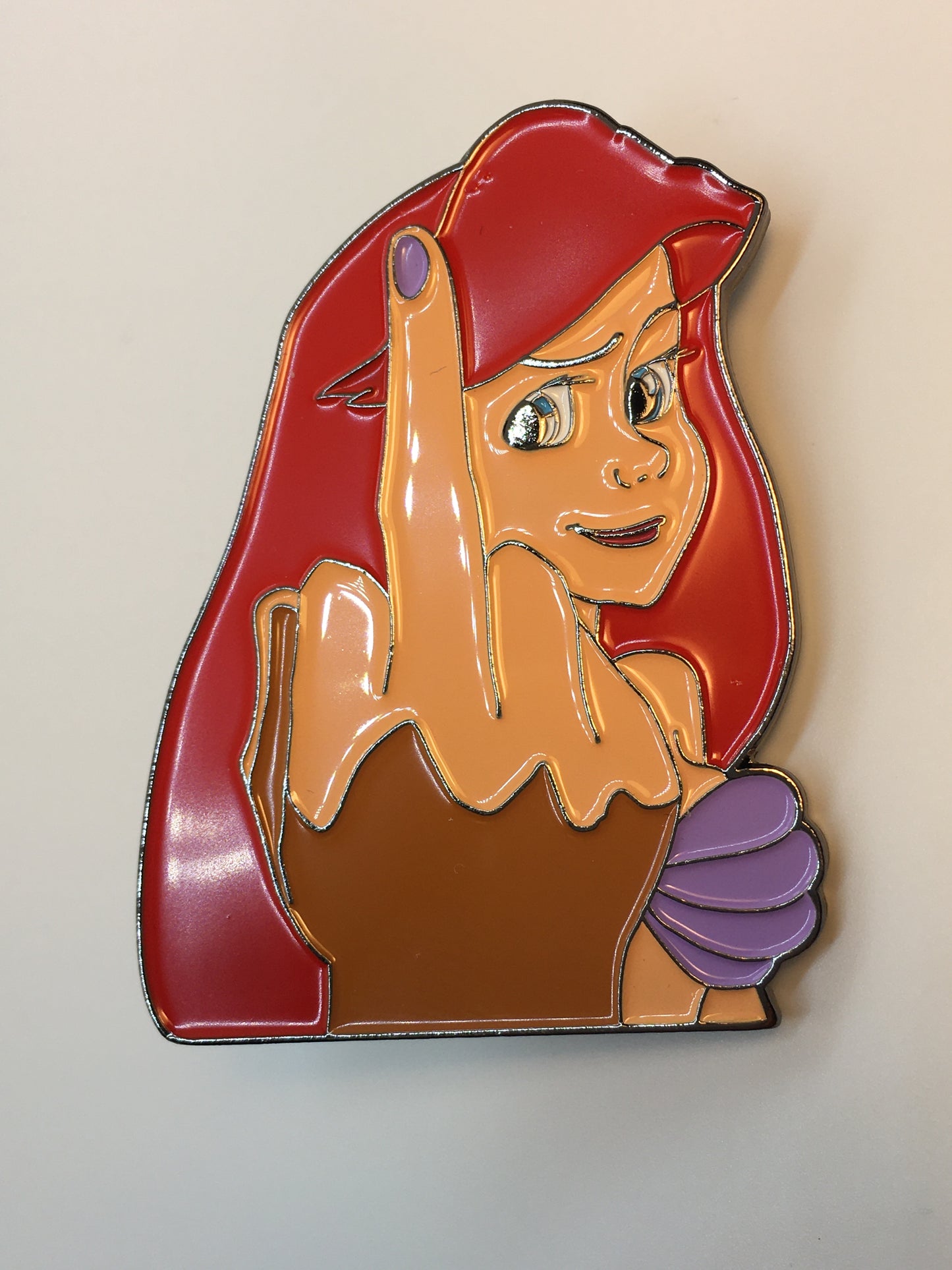 Ariel Flipping Bird Pin