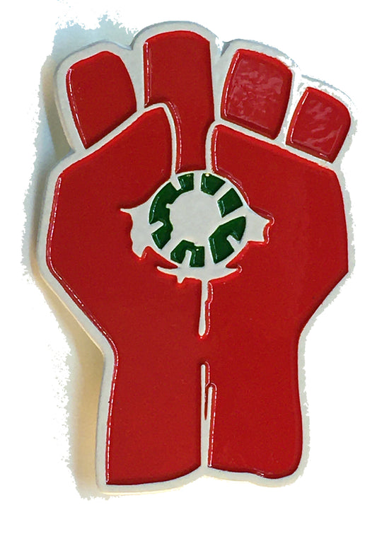Red Gonzo Peyote Fist Hunter Thompson Pin