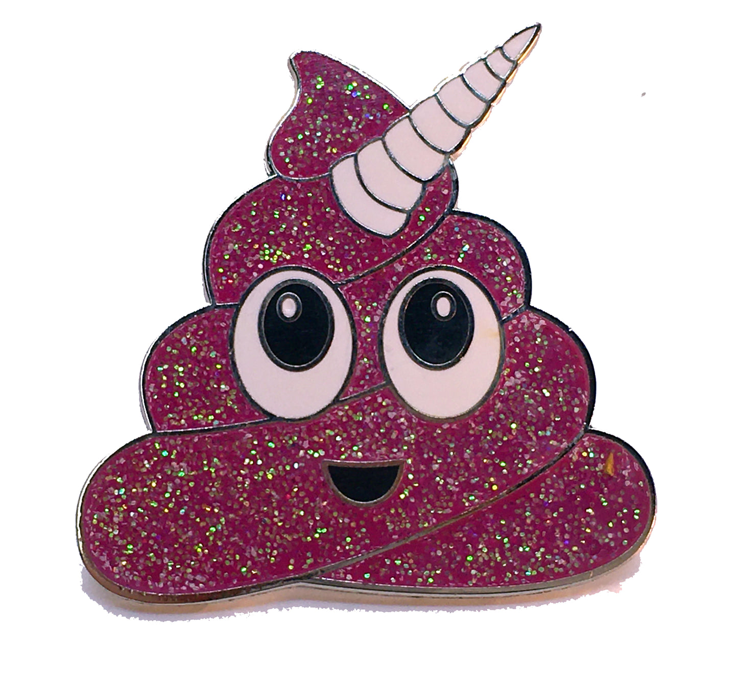Glittery Unicorn Poop Pin