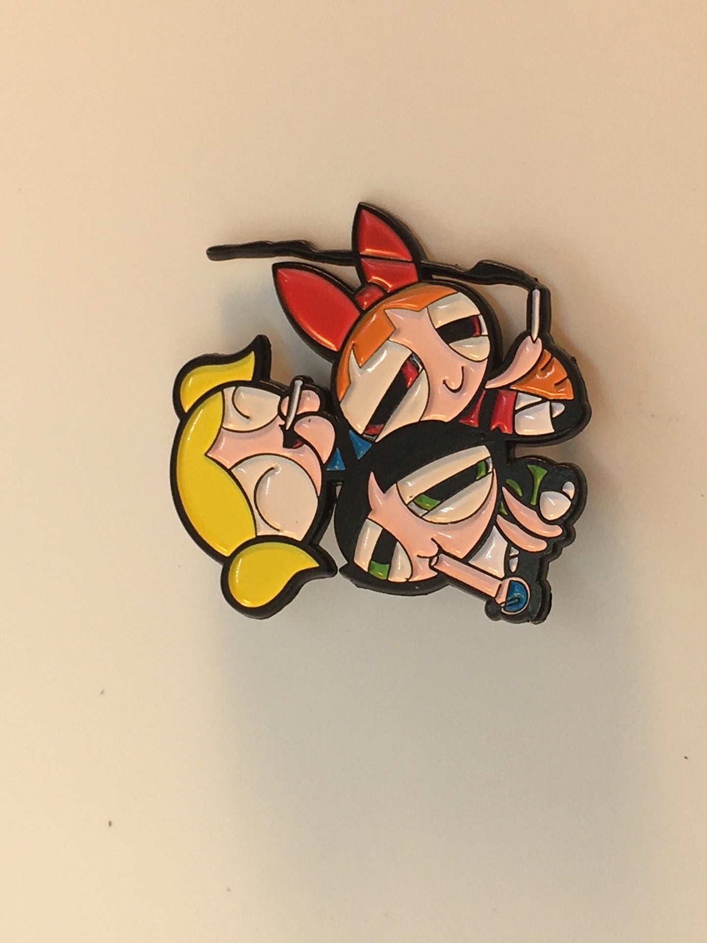 Power Puffing Girls Pin