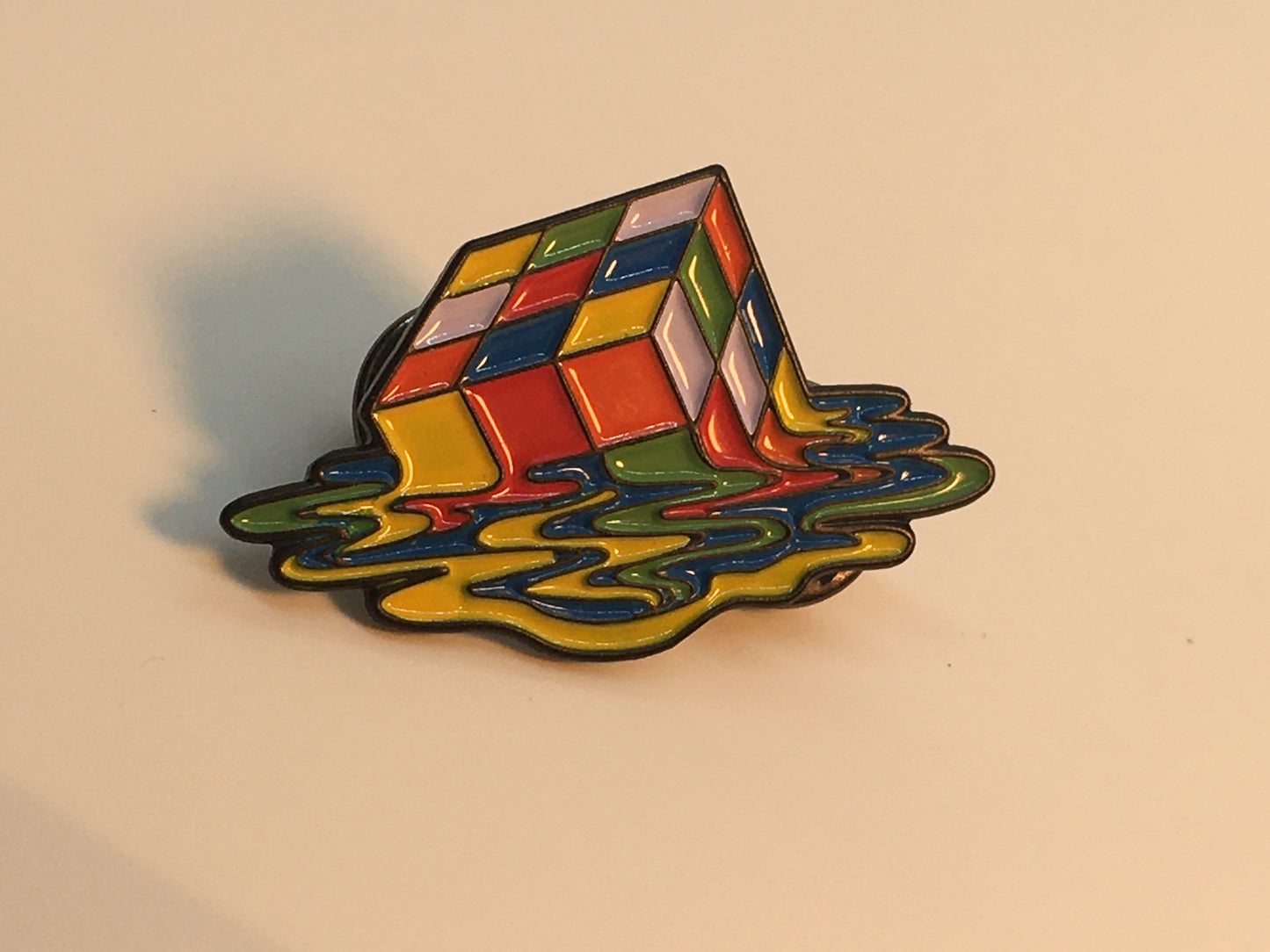 Melted Rubic Cube Pin