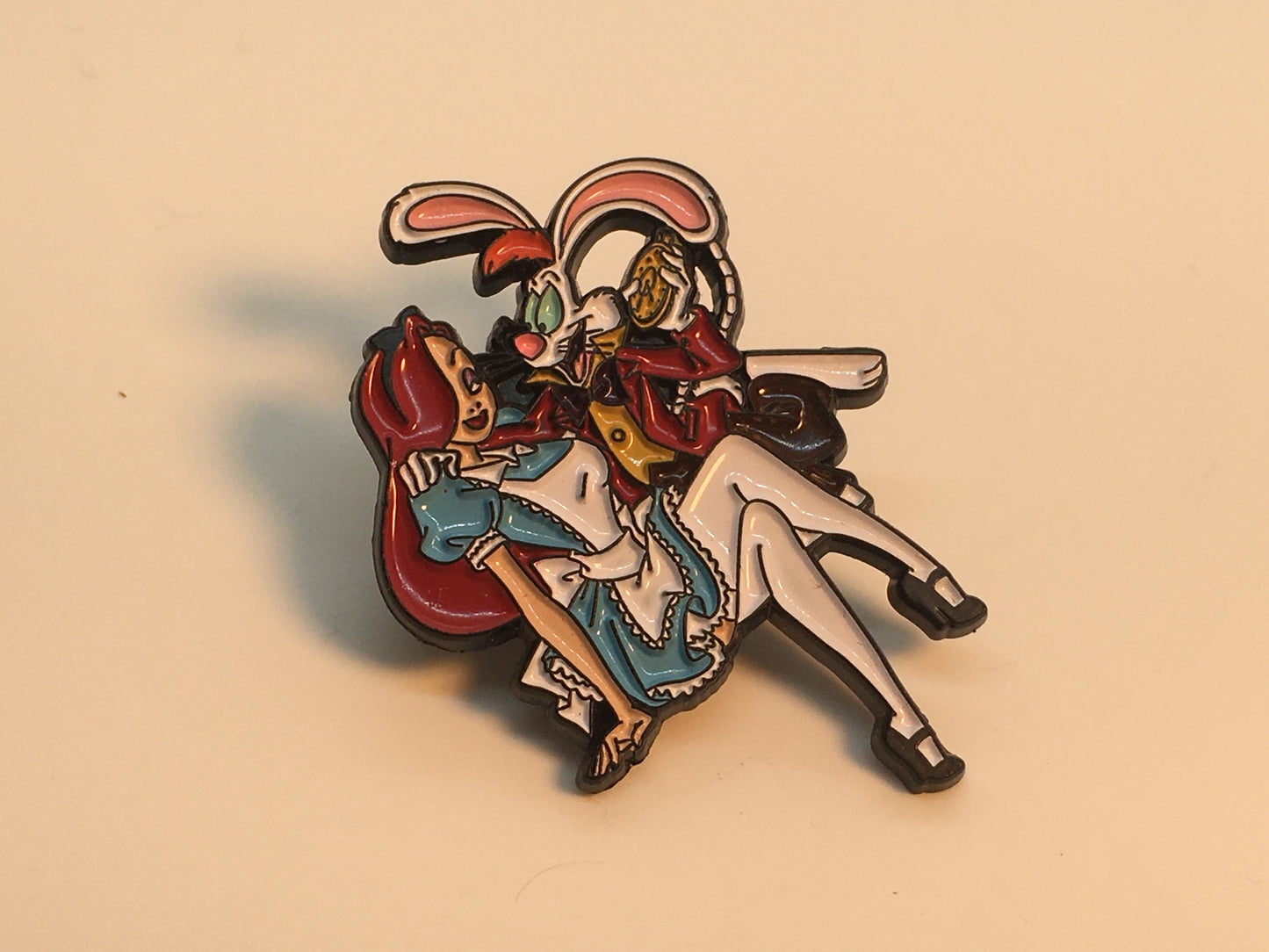 Roger and Jessica as Alice and Hatter Pin