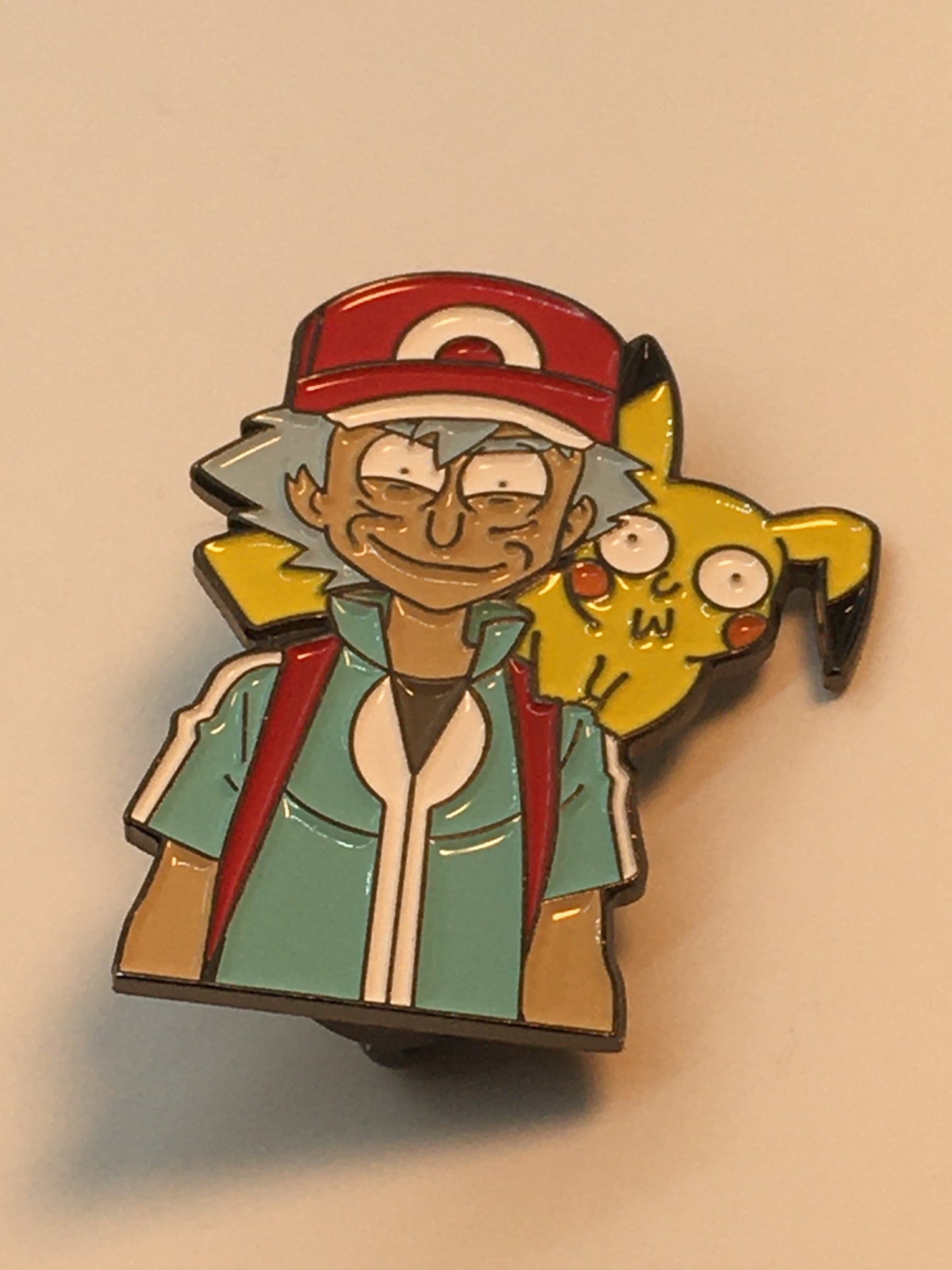 Rick as Ash w Pika Poke Pin