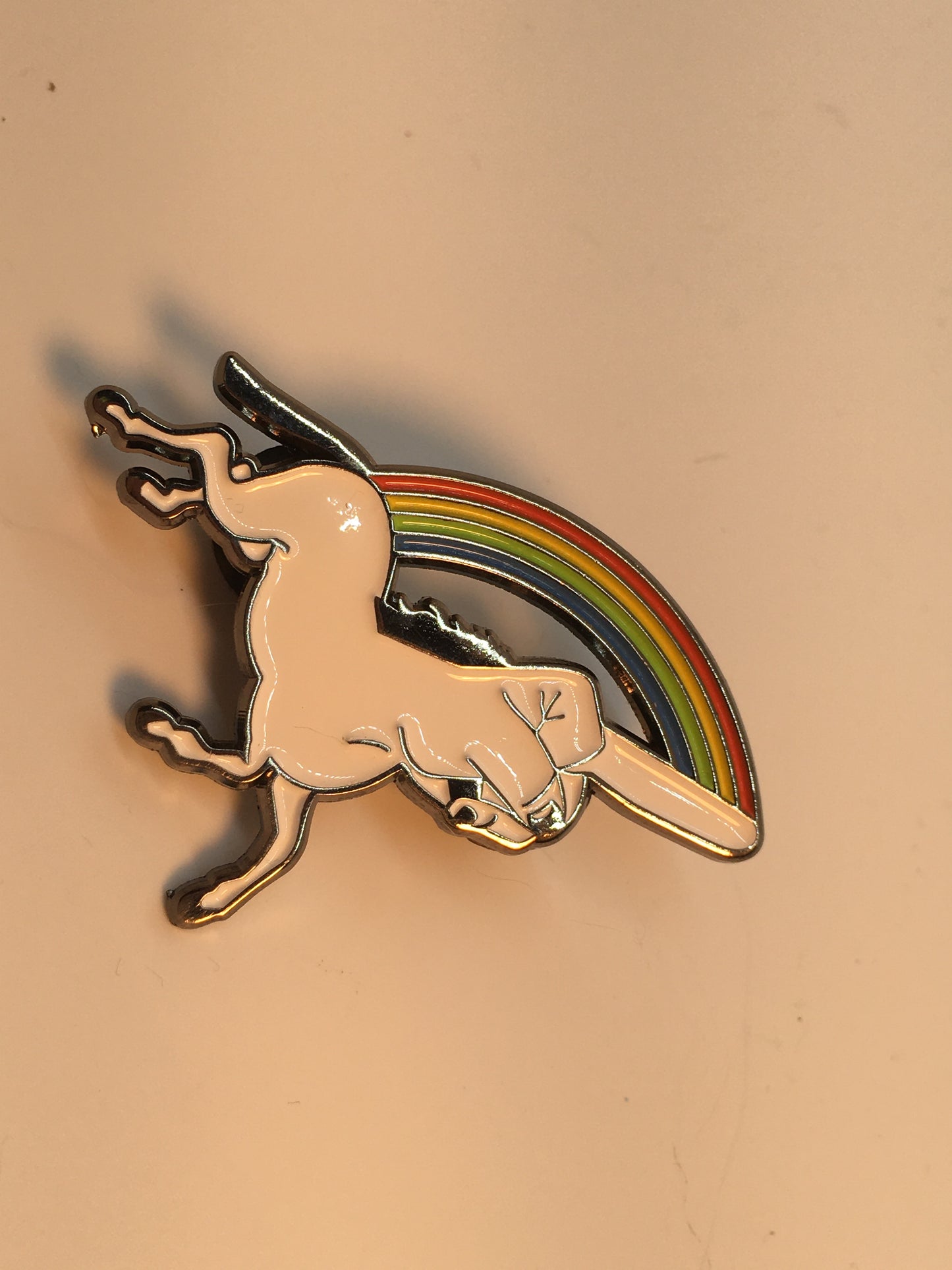 FU Unicorn Finger Bird Centaur Pin