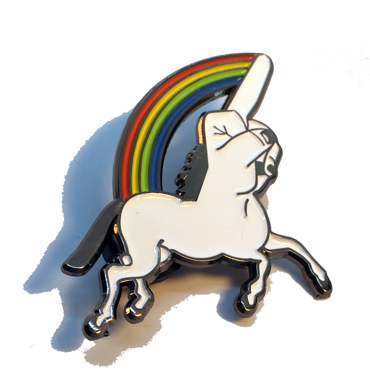 FU Unicorn Finger Bird Centaur Pin