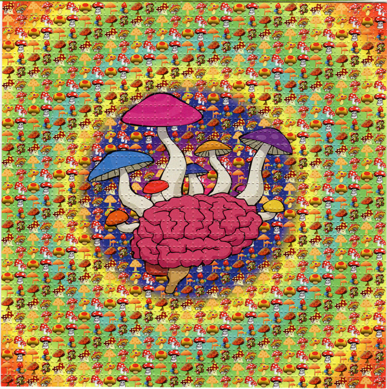 Brain on Shrooms Castle LSD blotter art print