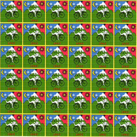 Bicycle Day X36 LSD blotter art print