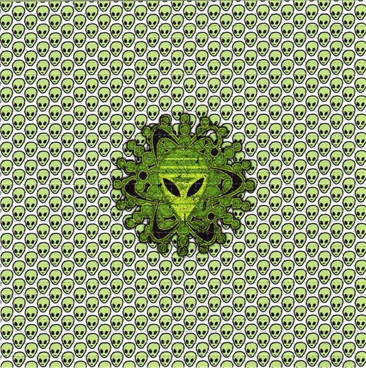 Little Green Aliens LSD blotter art print