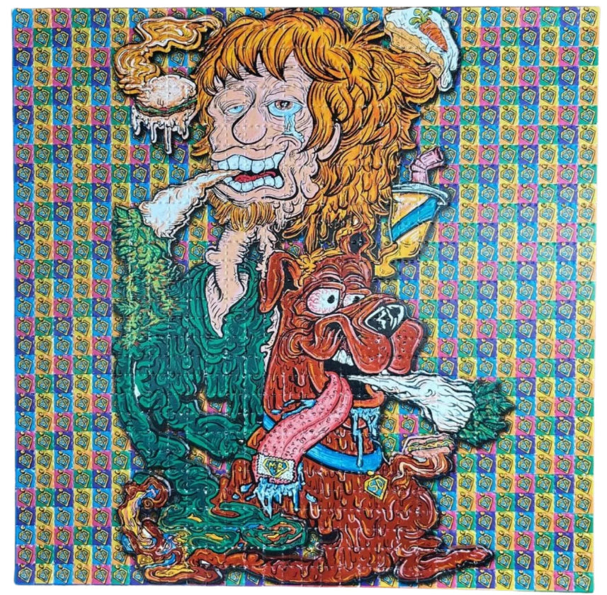 Shaggy & Scooby by Melty Bros - Aaron Brooks & Vincent Gordon Limited Edition LSD blotter art print (Copy)