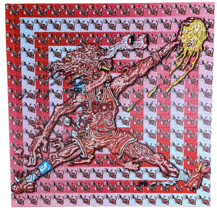 Melty Jumpman by Melty Bros - Aaron Brooks & Vincent Gordon Limited Edition LSD blotter art print