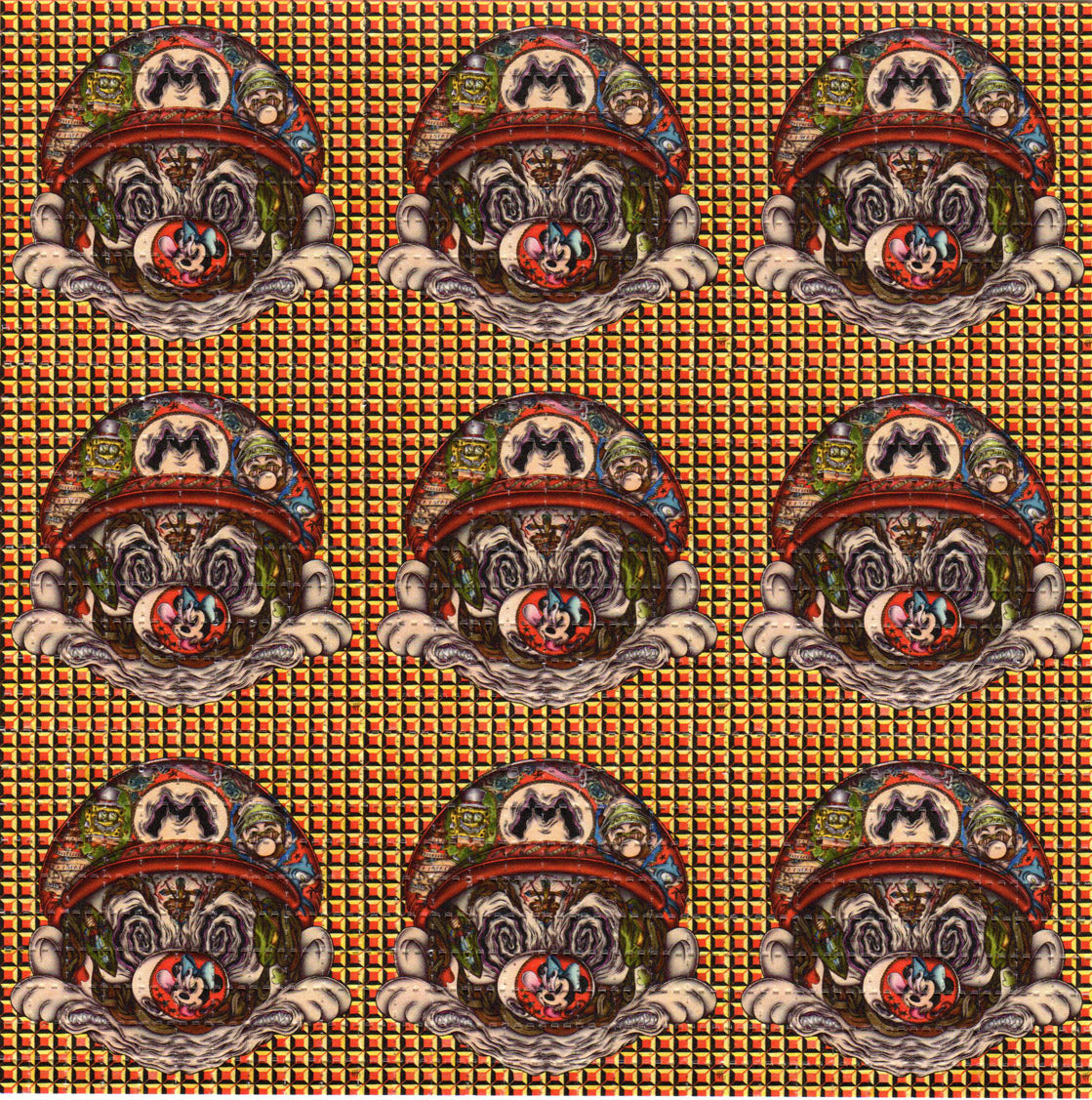 Super Duper Trippy Mario LSD blotter art print