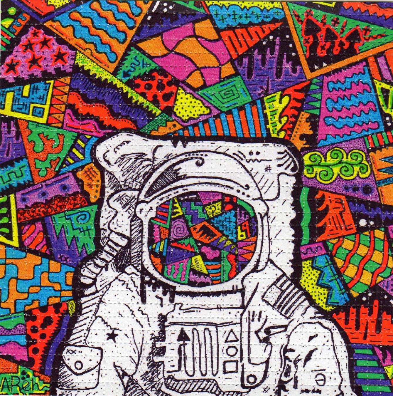 Space Walk by Areh LSD blotter art print