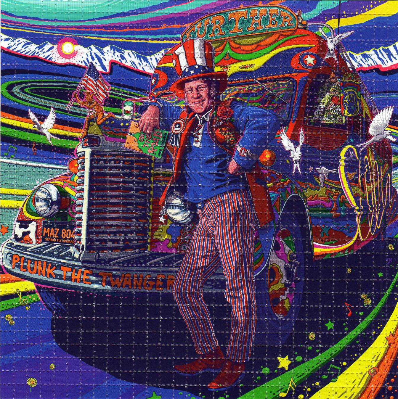 Plunk The Twanger Kesey Bus LSD blotter art print