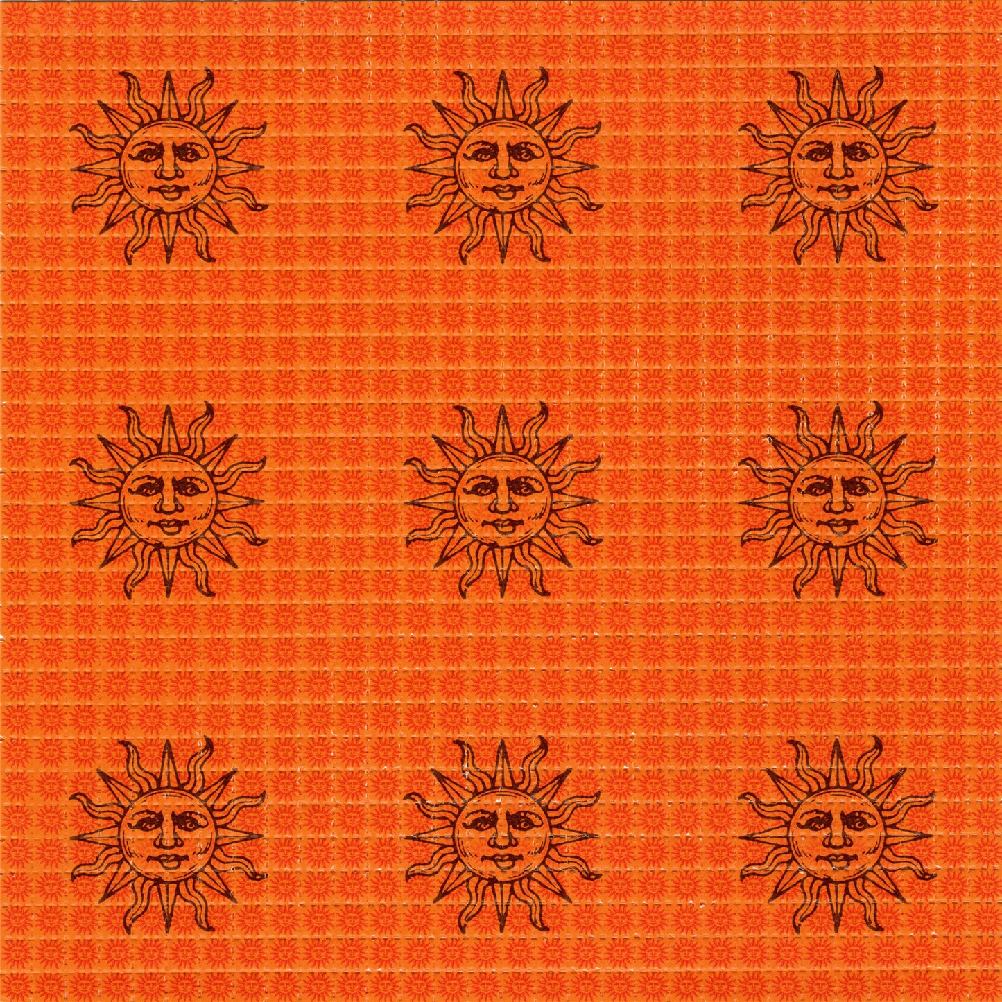 Small Orange Sunshine X9 LSD blotter art print