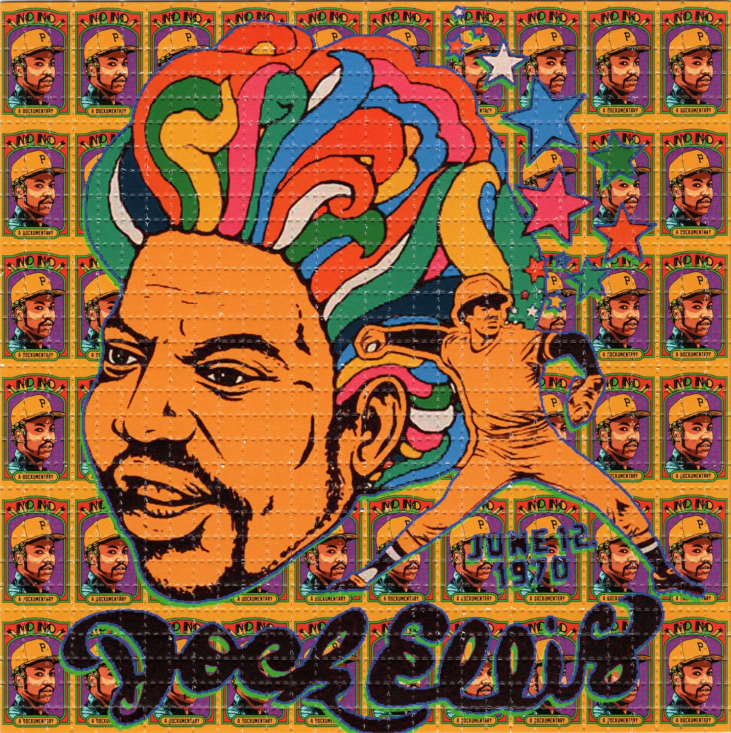 Dock Ellis No Hitter LSD blotter art print