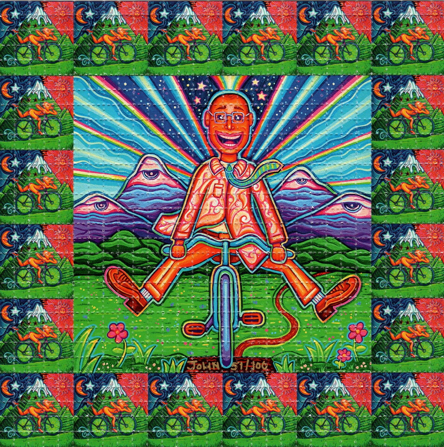 Albert Hofman Bike V2 by John Speaker Signed Limited Edition LSD blotter art print